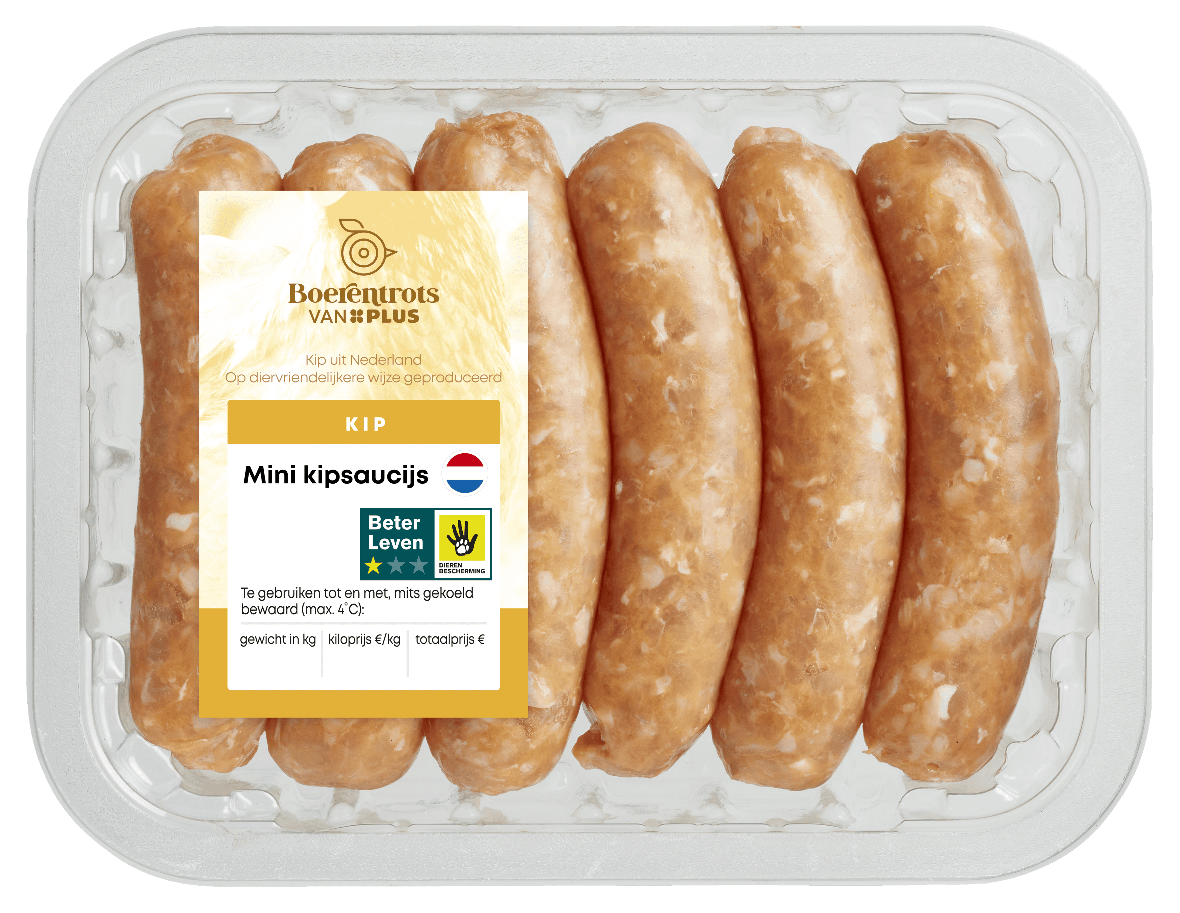 PLUS Boerentrots Mini kipsaucijs