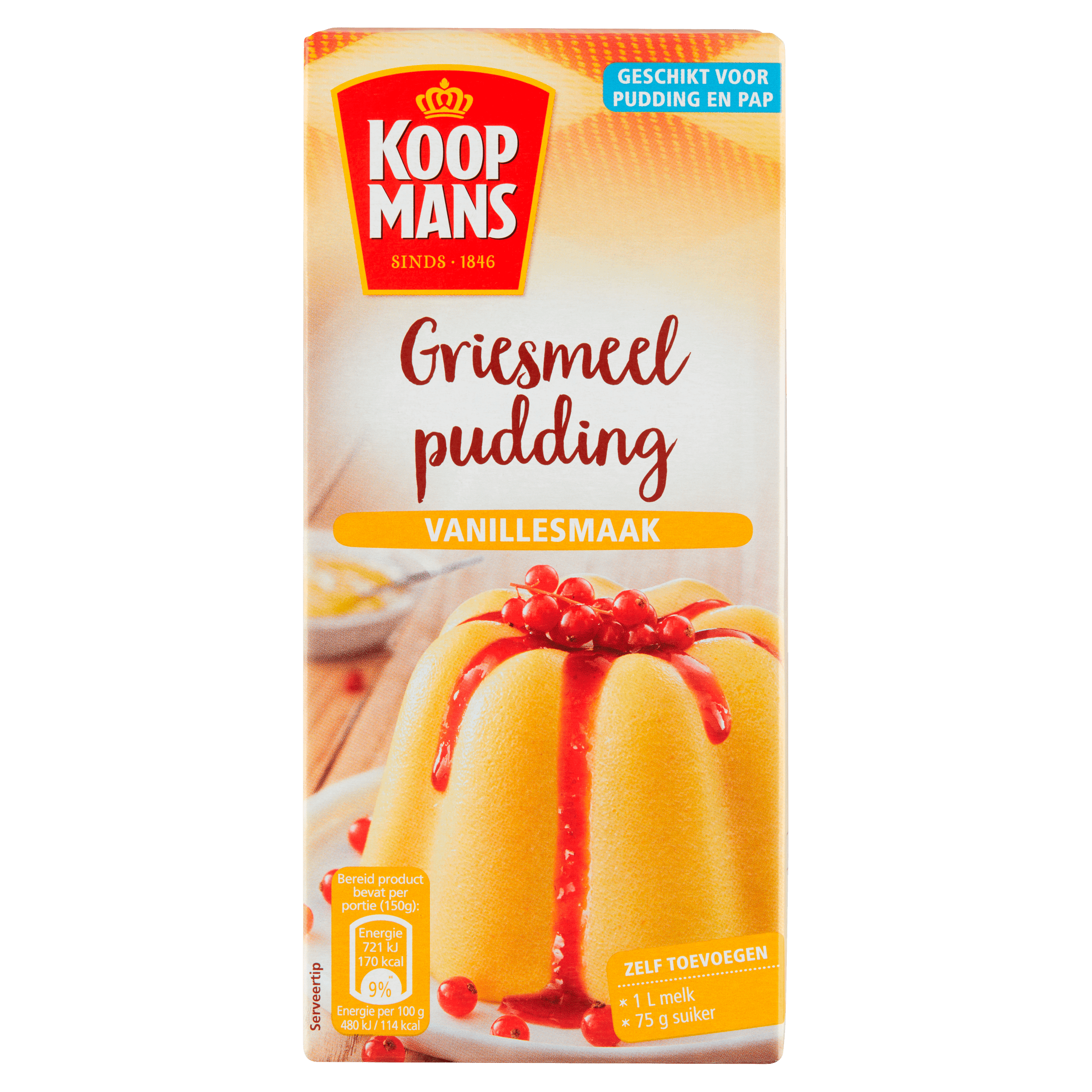 Koopmans Griesmeelpudding vanillesmaak