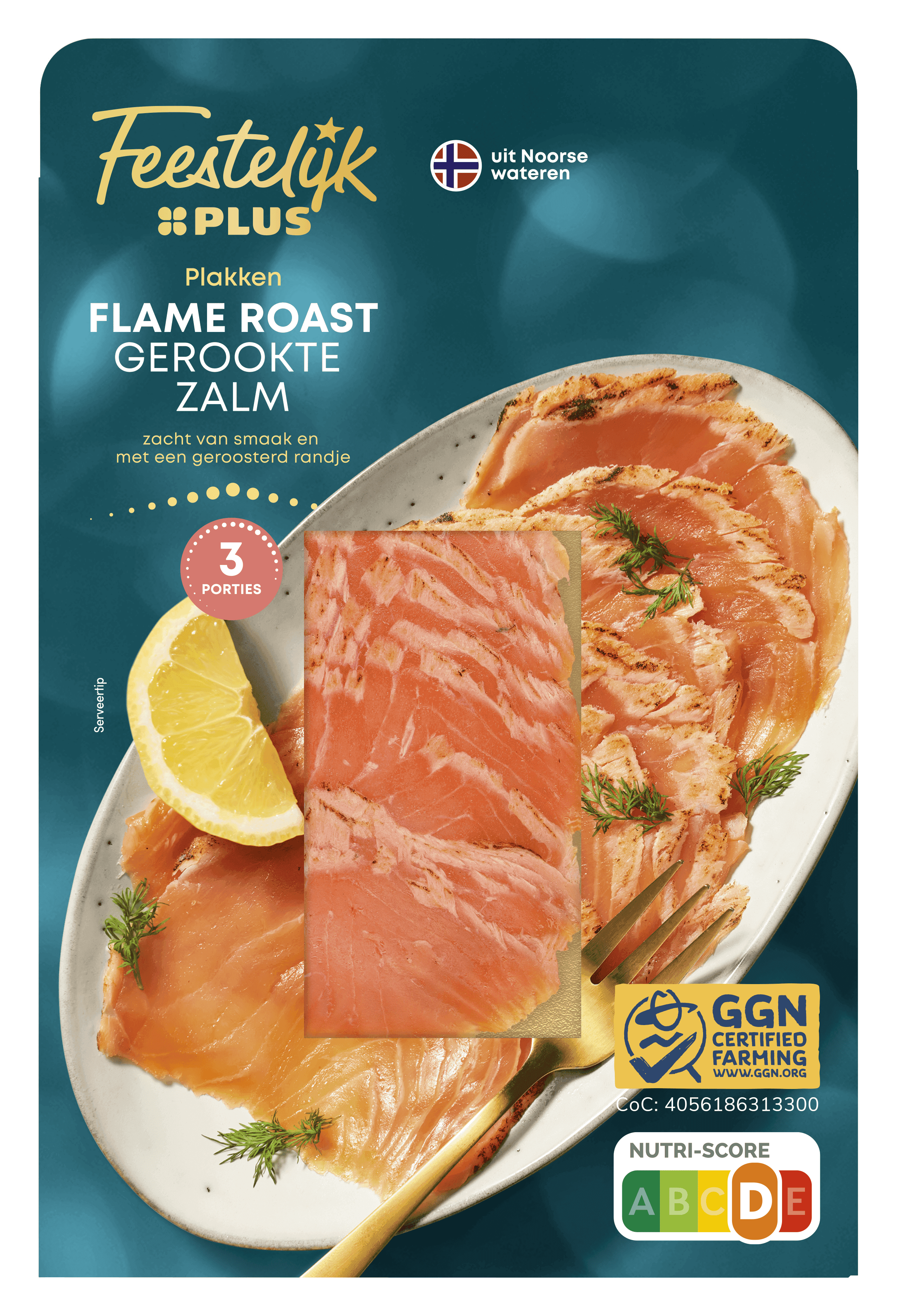Feestelijk PLUS Flame Roast Gerookte zalm