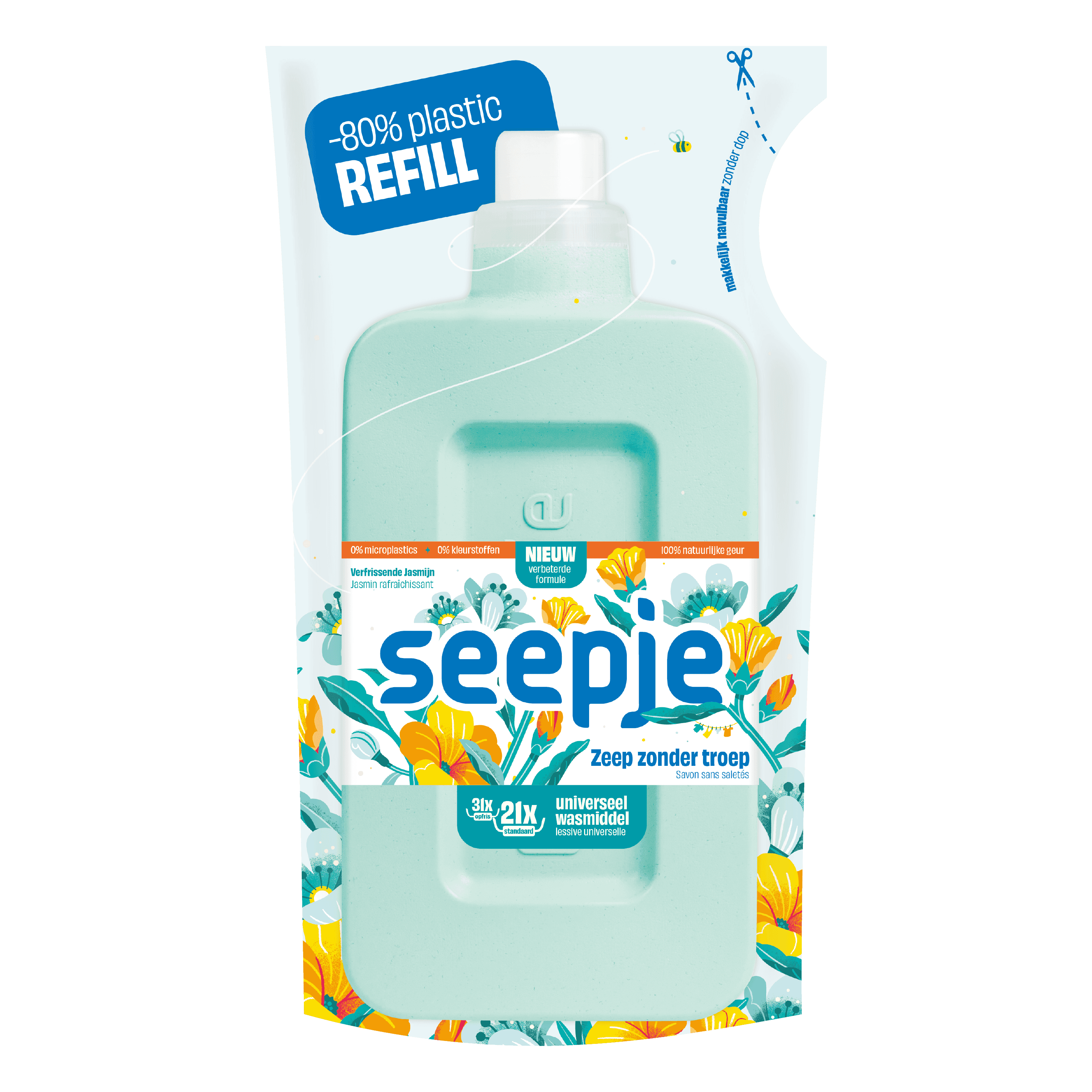 Seepje Wasmiddel Refill Uni Jasmijn