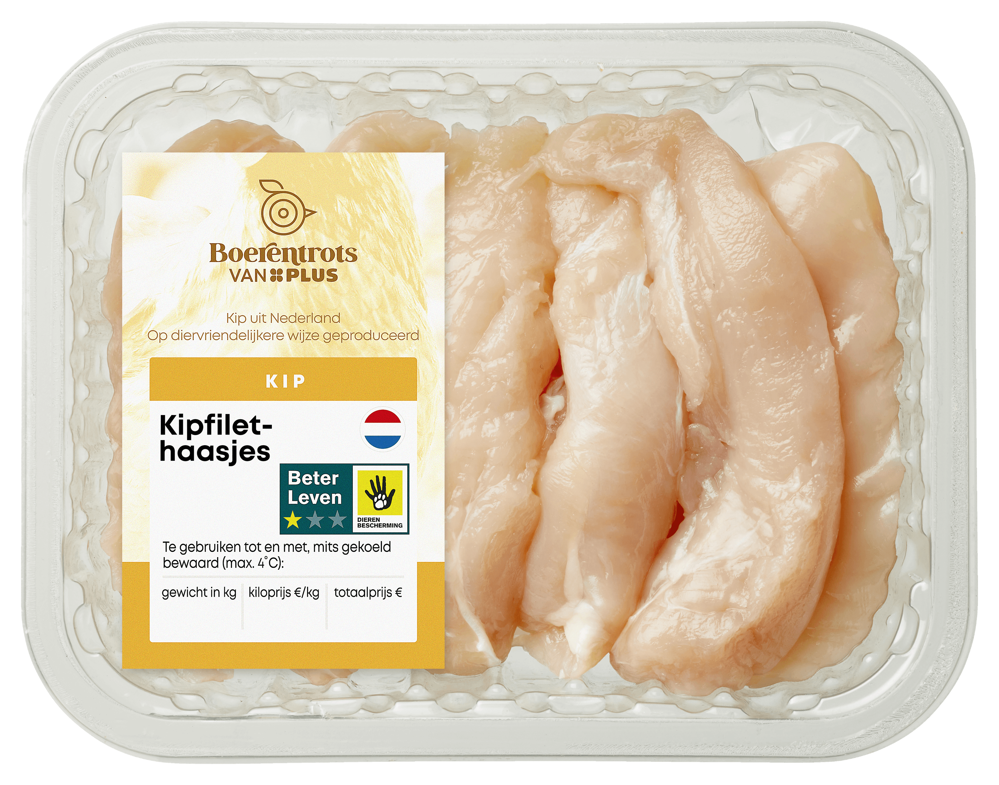 PLUS Boerentrots Kipfilethaasjes naturel