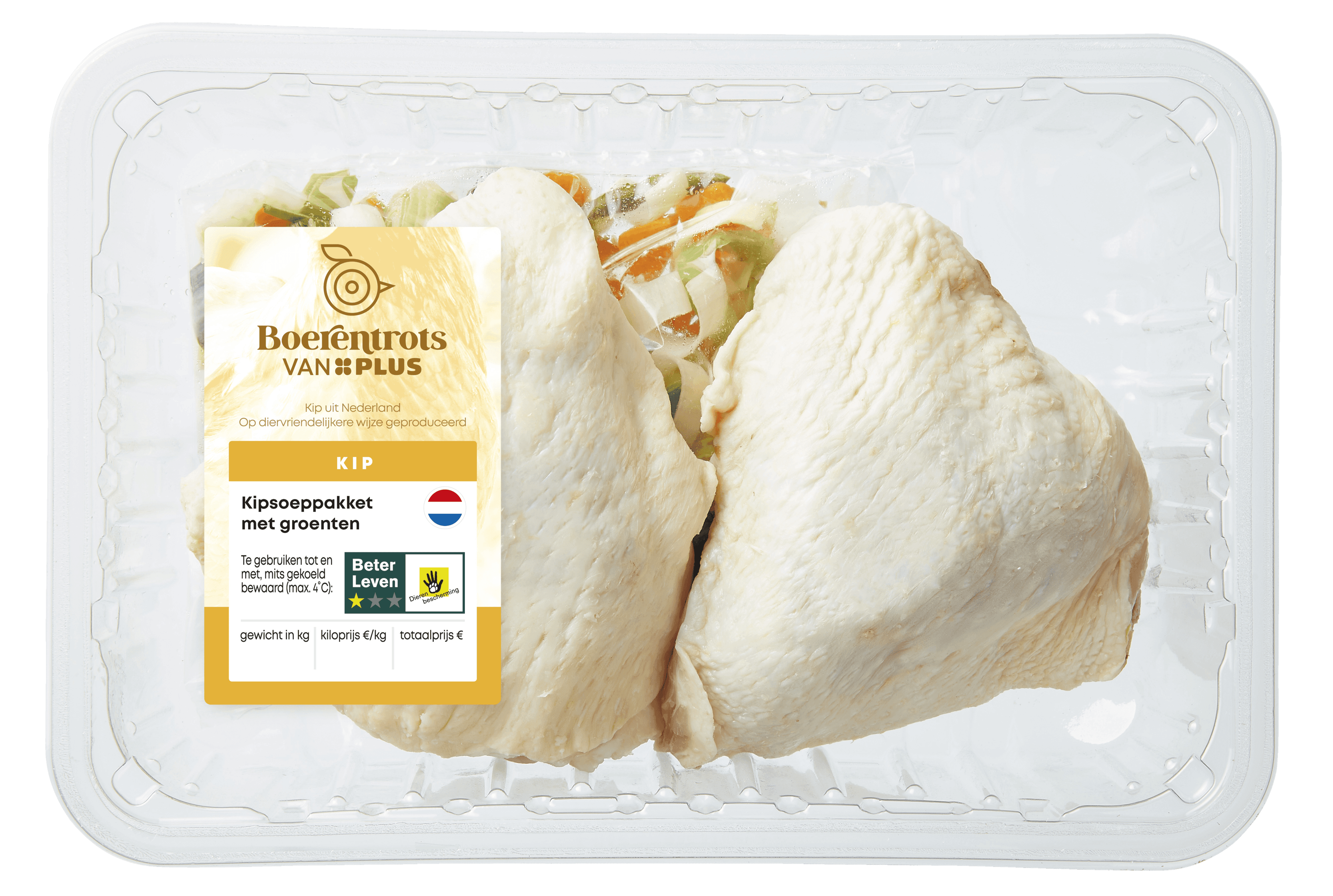 PLUS Boerentrots Kipsoeppakket met groenten