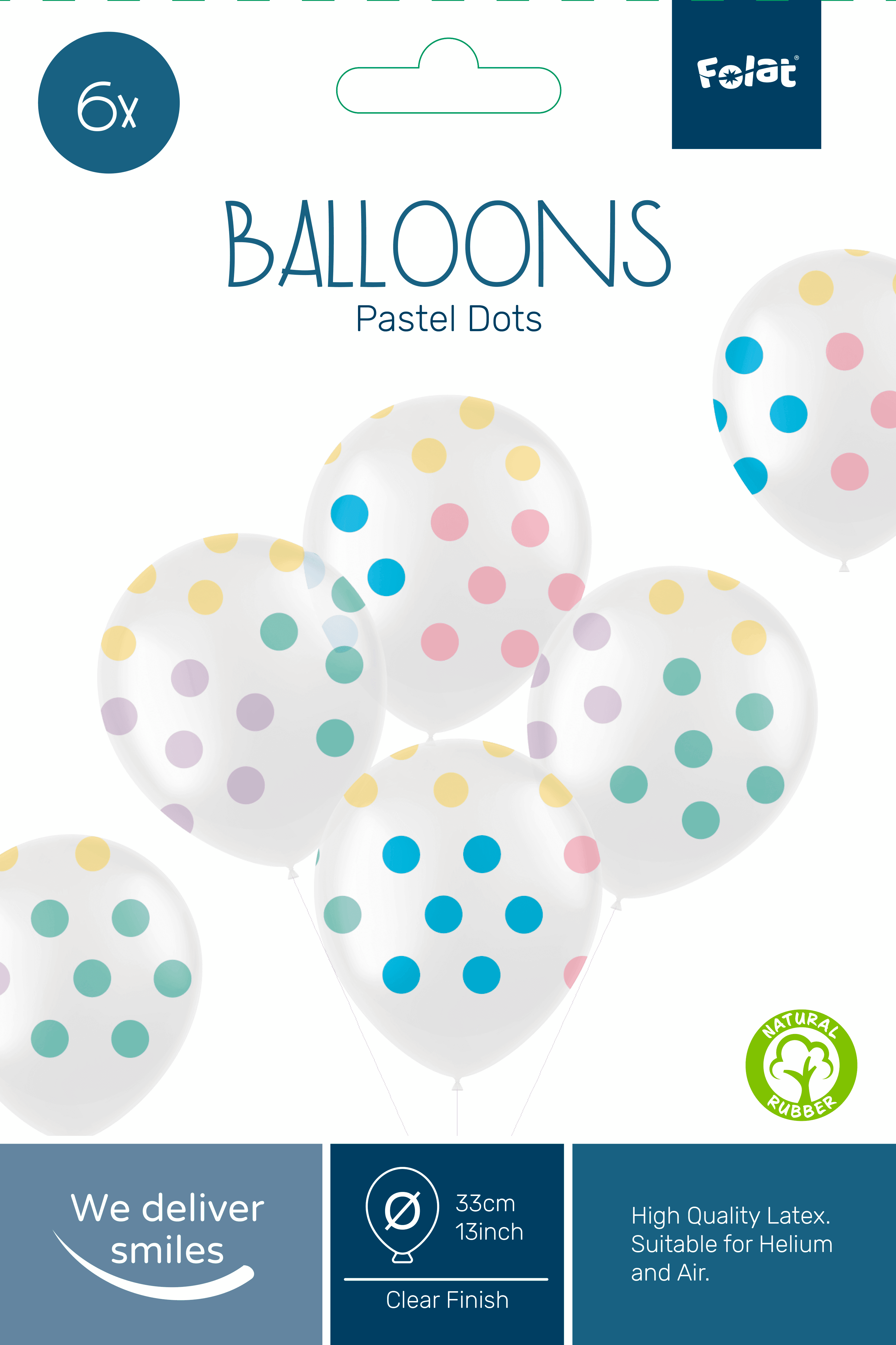 Folat Ballonnen pastel dots 33 cm