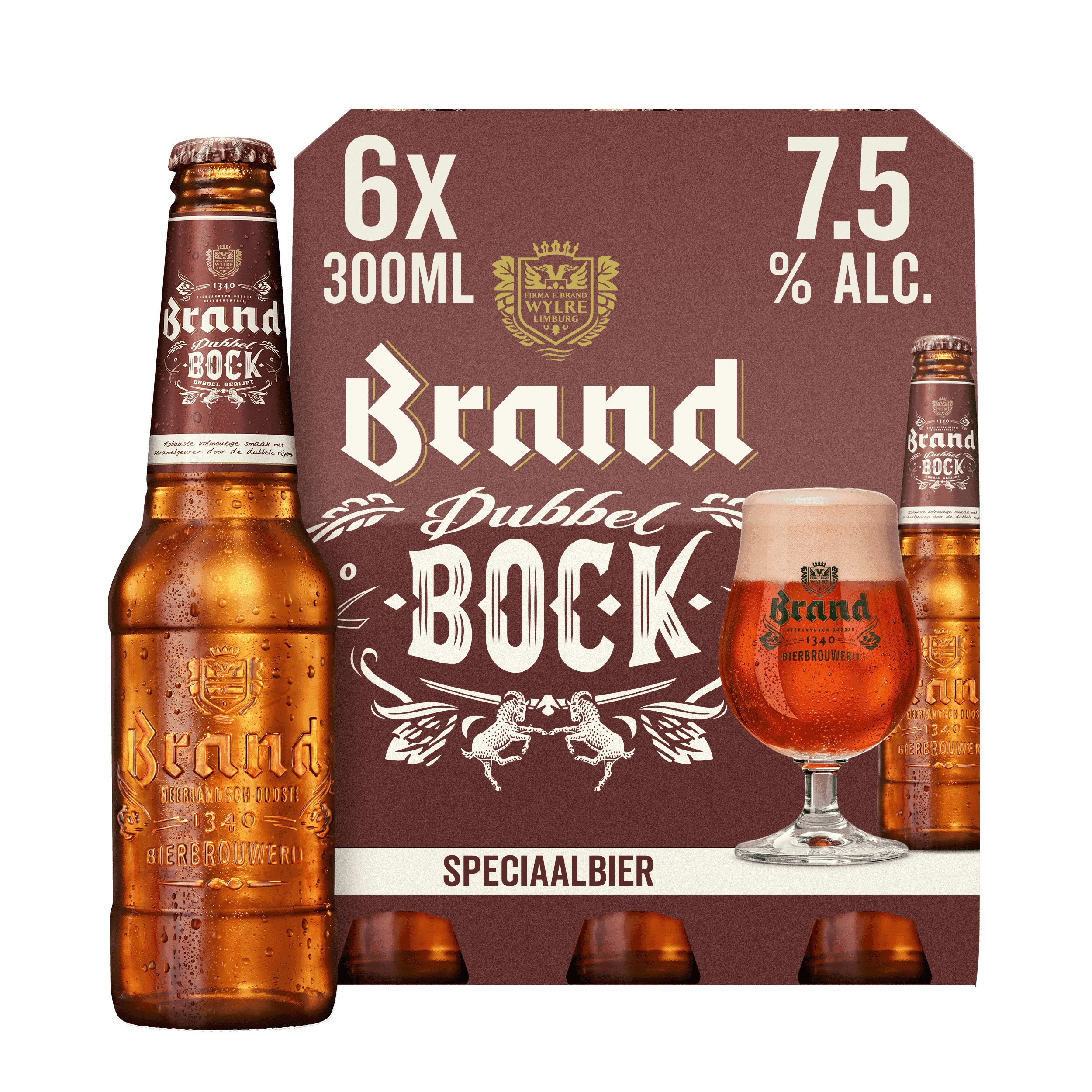 Brand Dubbelbock bier fles
