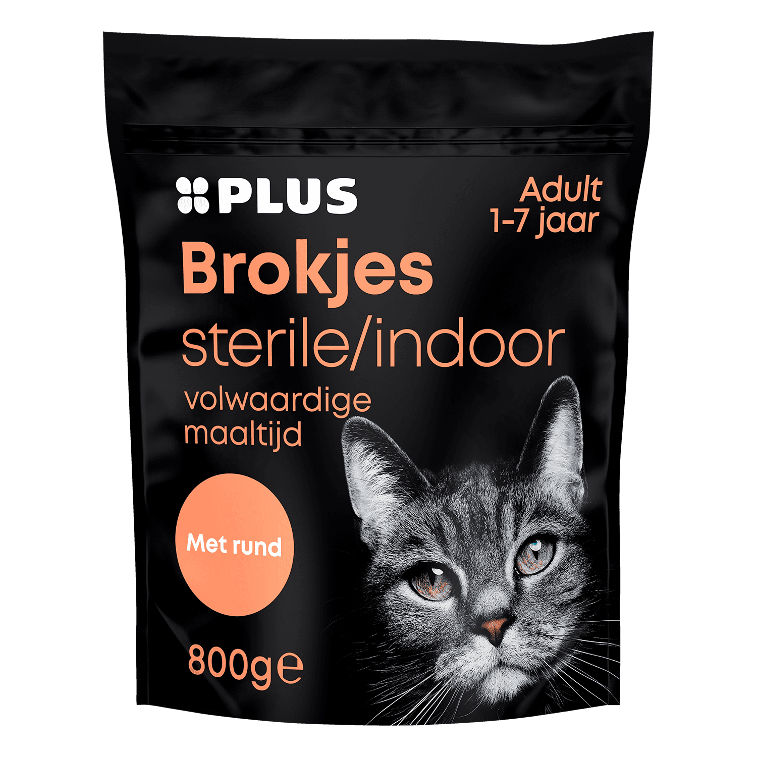 PLUS Premium kattenbrokjes steril rund