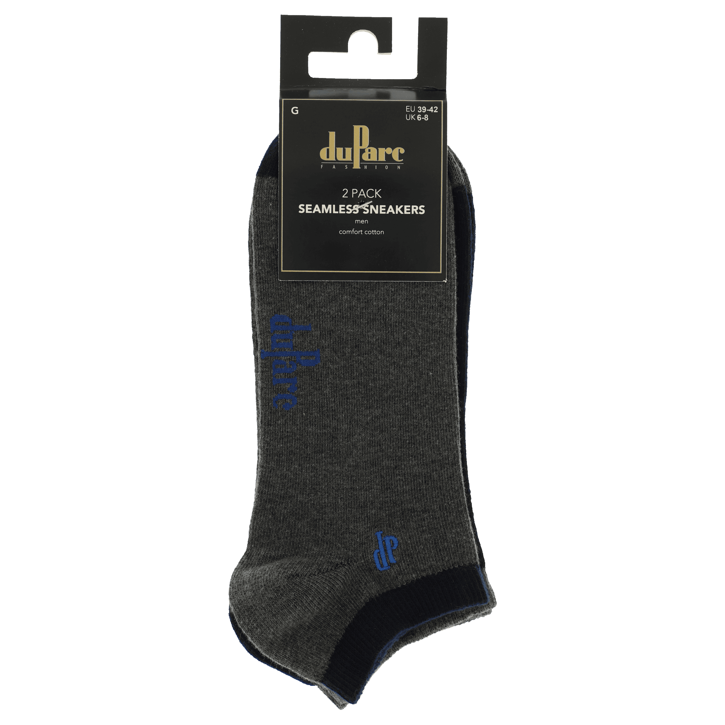 DuParc Herensneakersok zwart/bruin 43-46