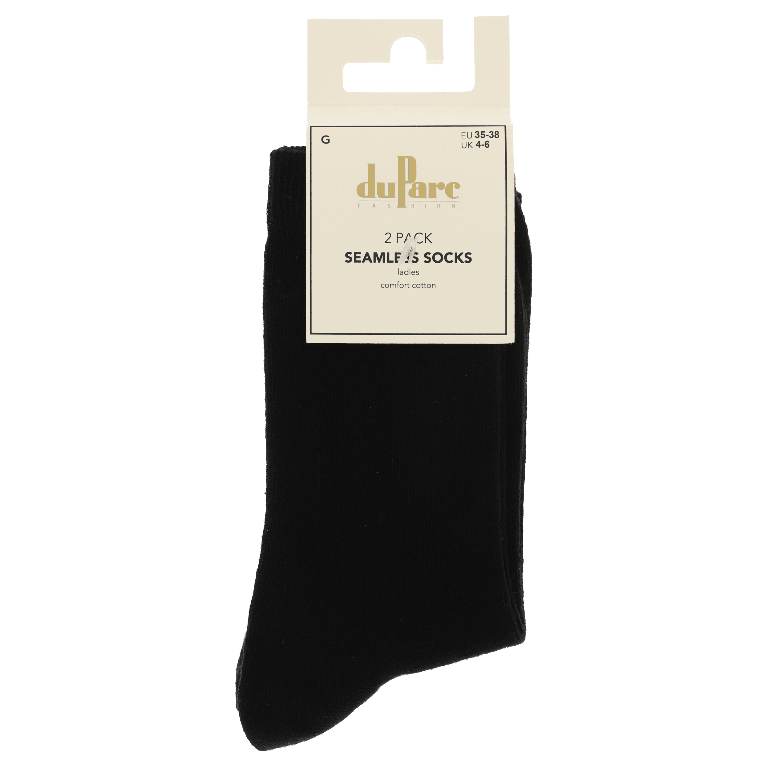 DuParc Damessok zwart 35-38 Uni