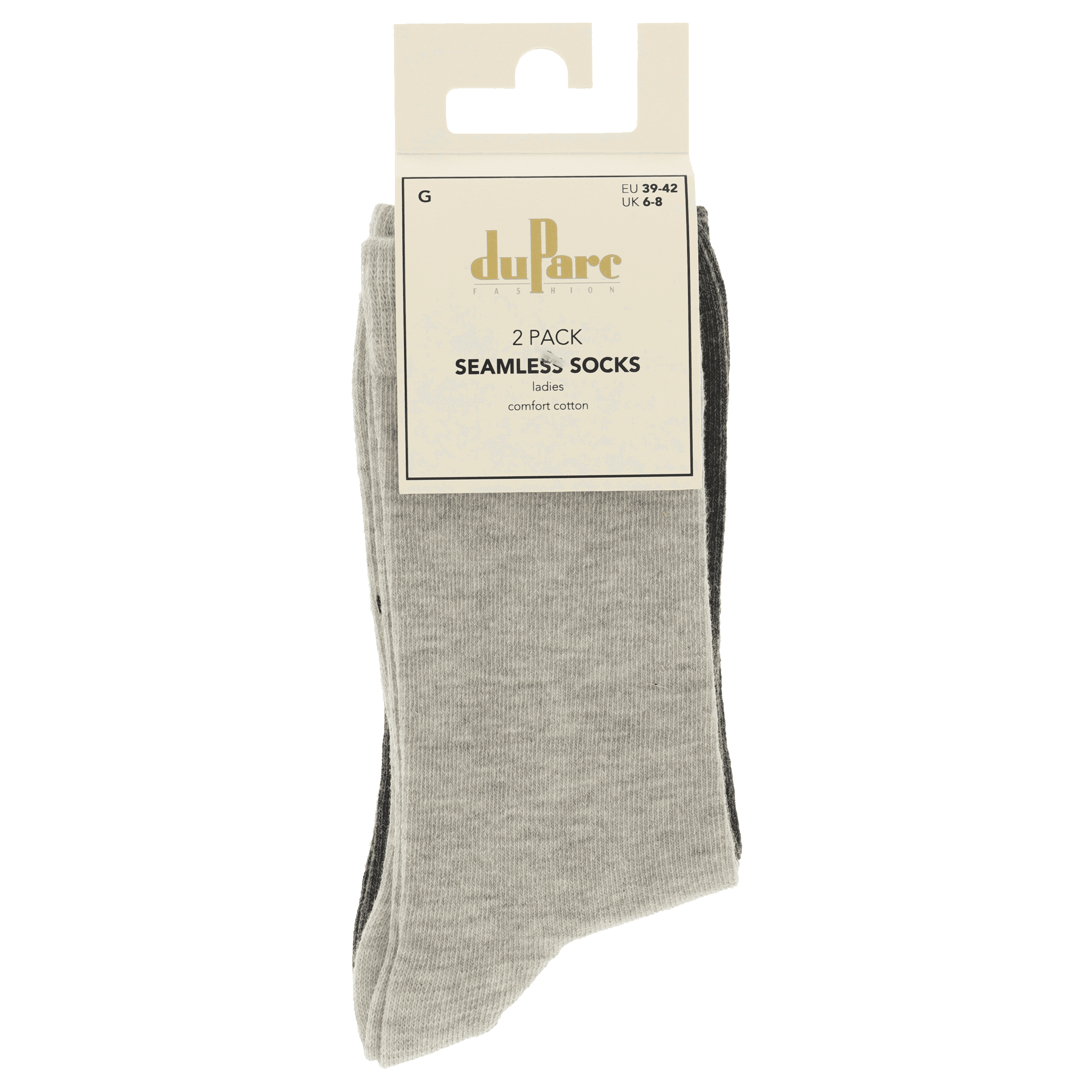 DuParc Damessok grijsmelange 39-42 Uni