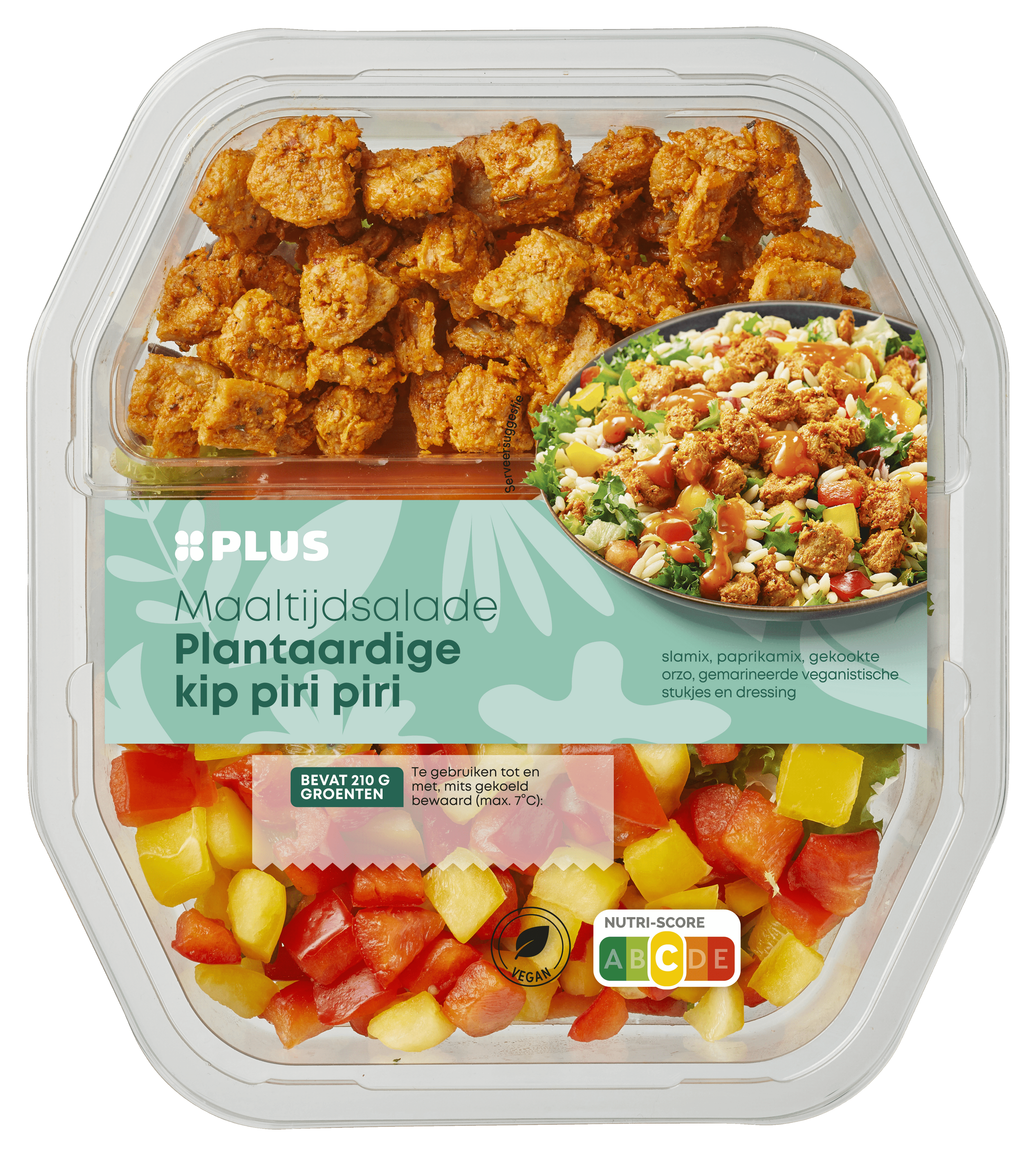 PLUS Maaltijdsalade plantaardig kip piri