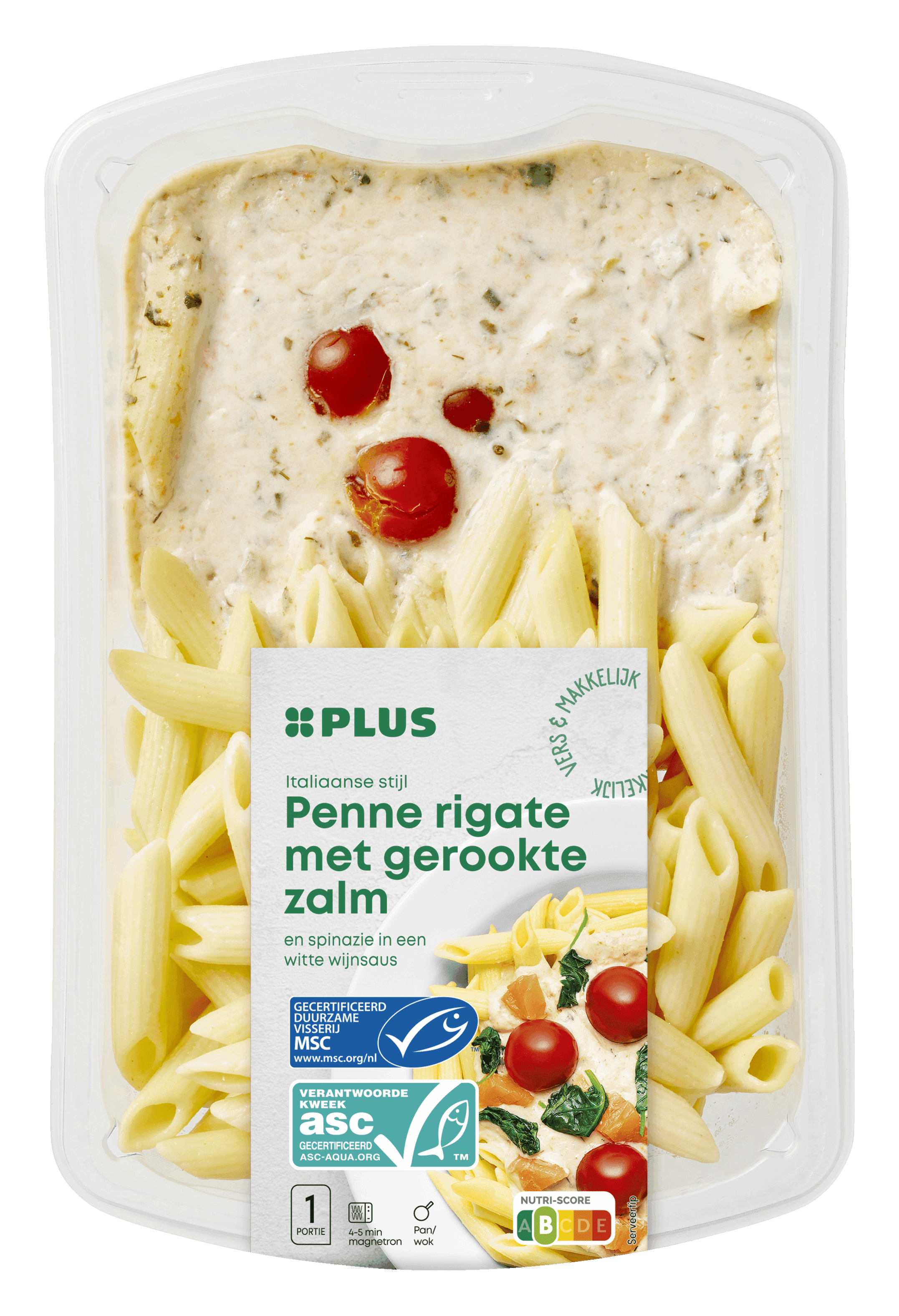 PLUS Penne rigate met gerookte zalm