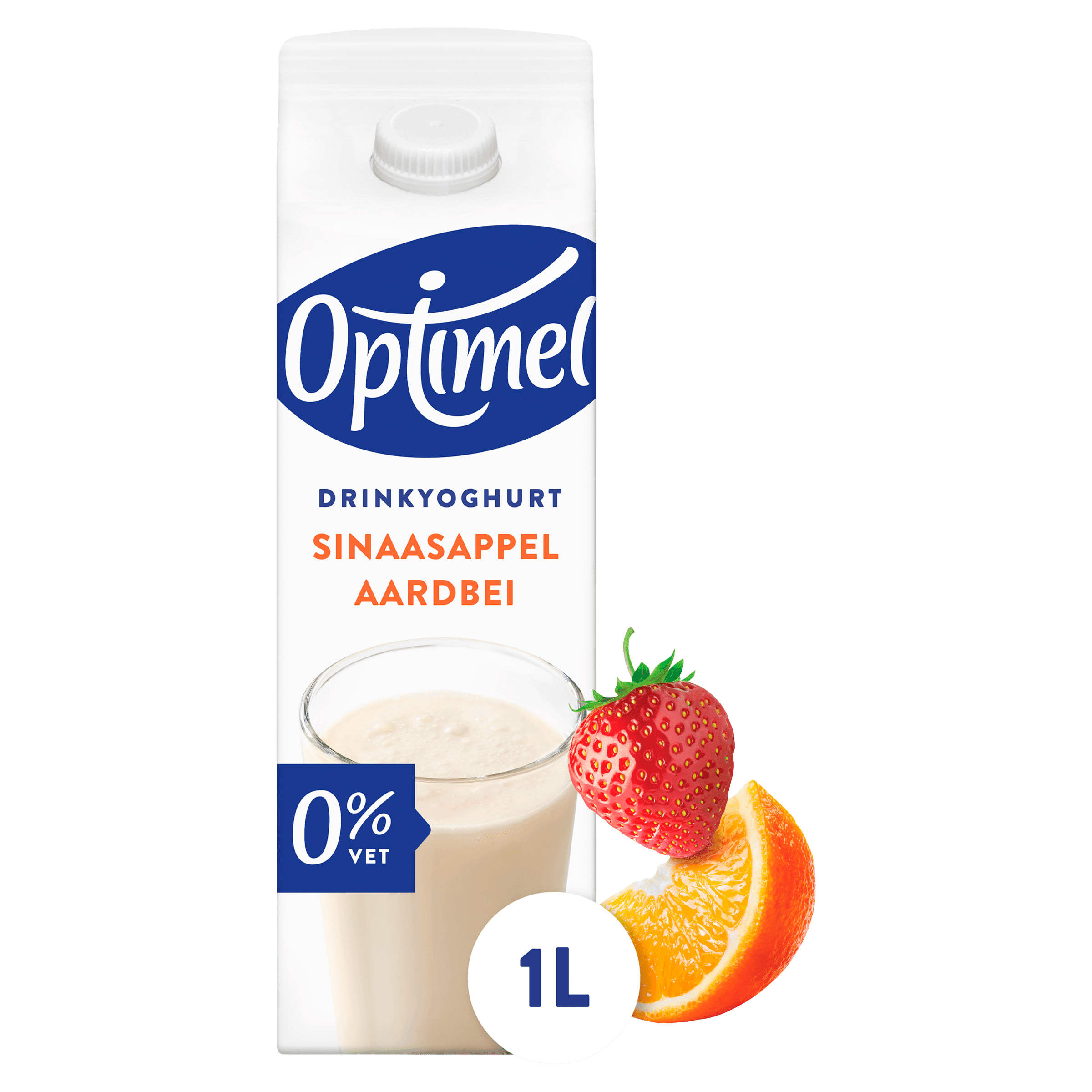 Optimel Drink Sinaasappel / Aardbei 0% vet