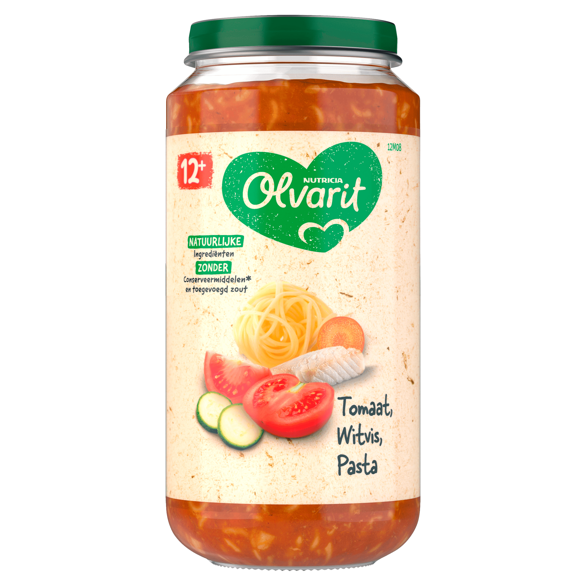 Olvarit 12+mnd Tomaat Witvis Pasta