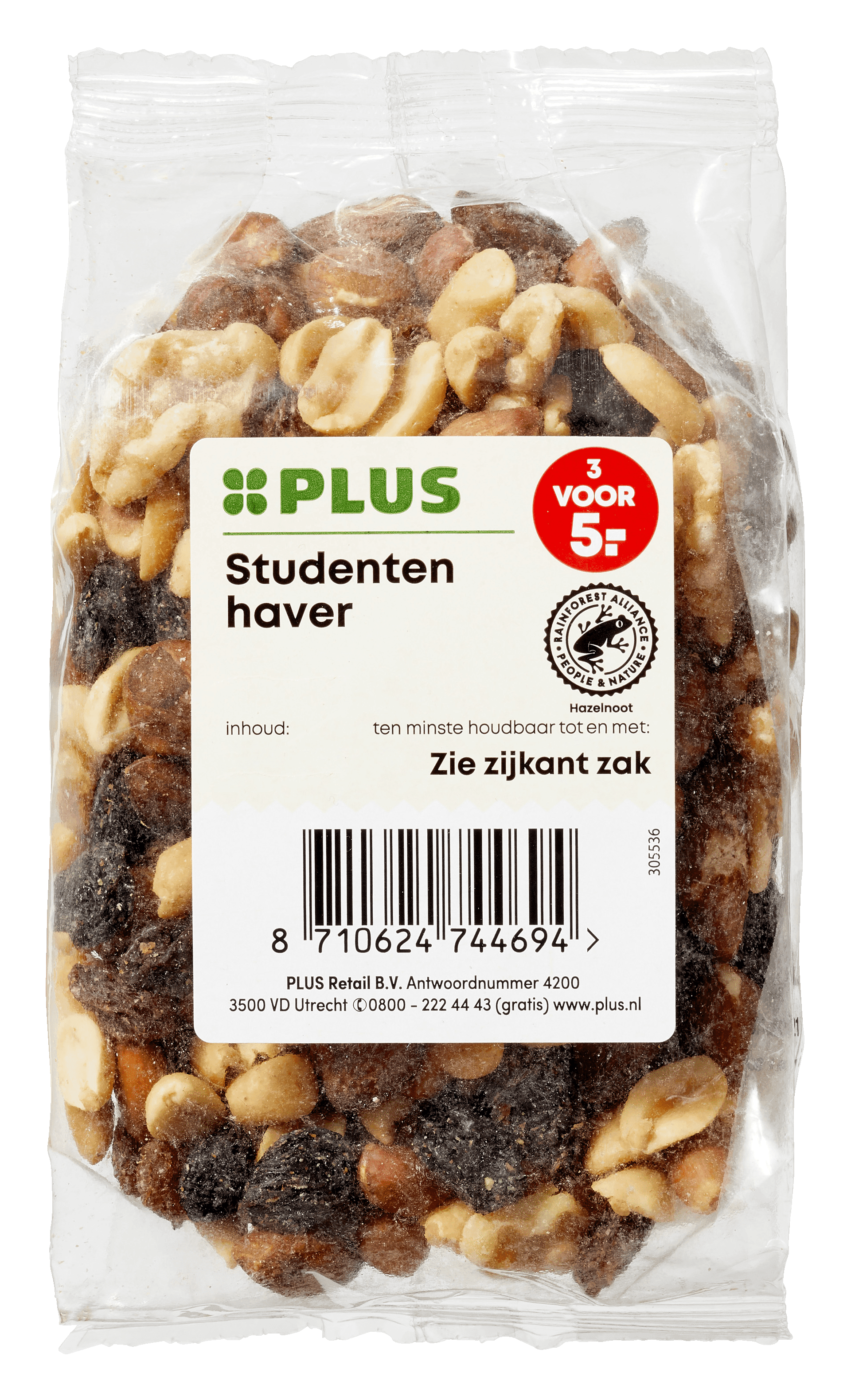 PLUS Studentenhaver ongezouten