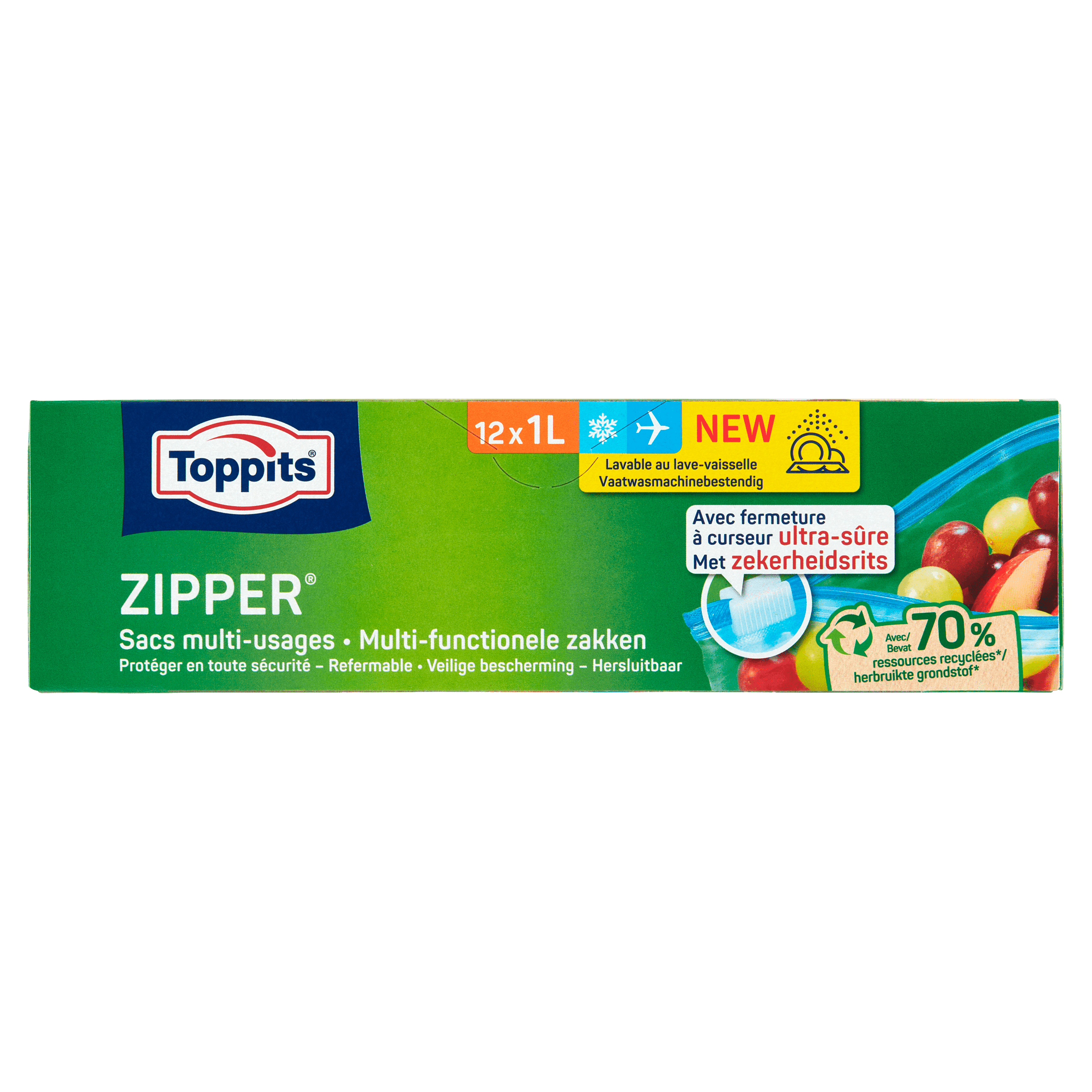 Toppits Zipper Multi-functionele Zakken 1L