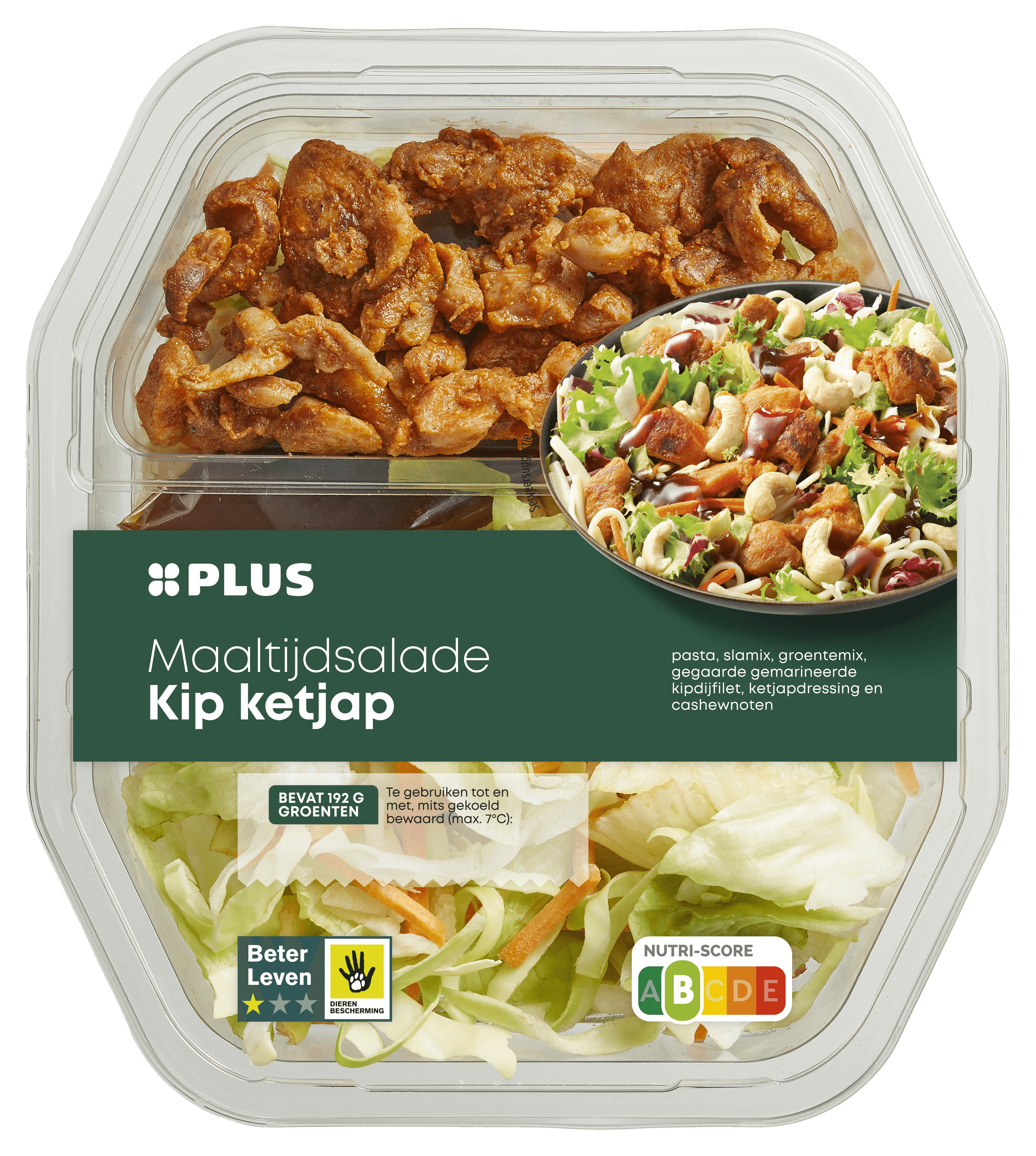 PLUS Maaltijdsalade Kip Ketjap