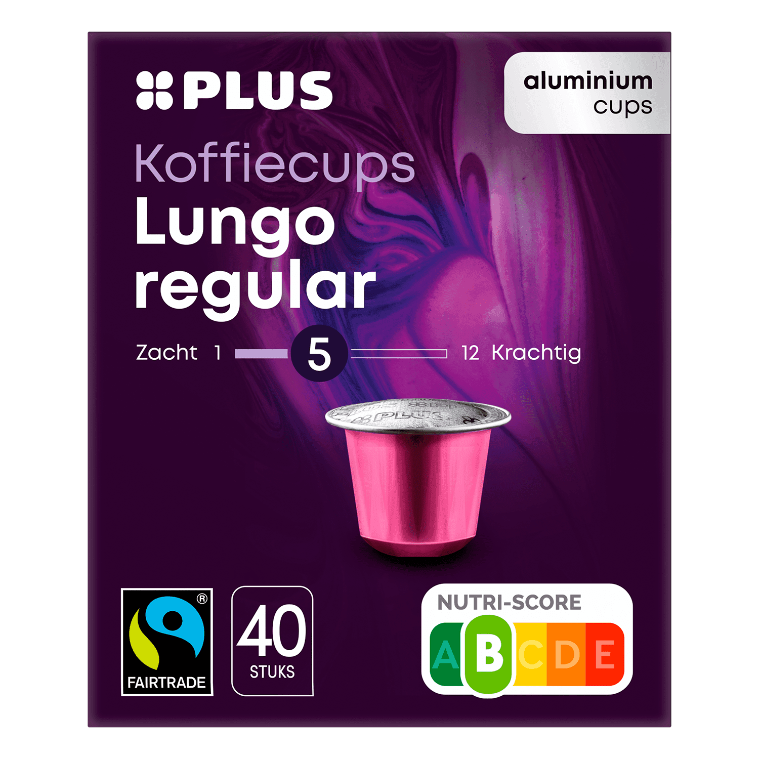 PLUS Koffiecups lungo regular Fairtrade