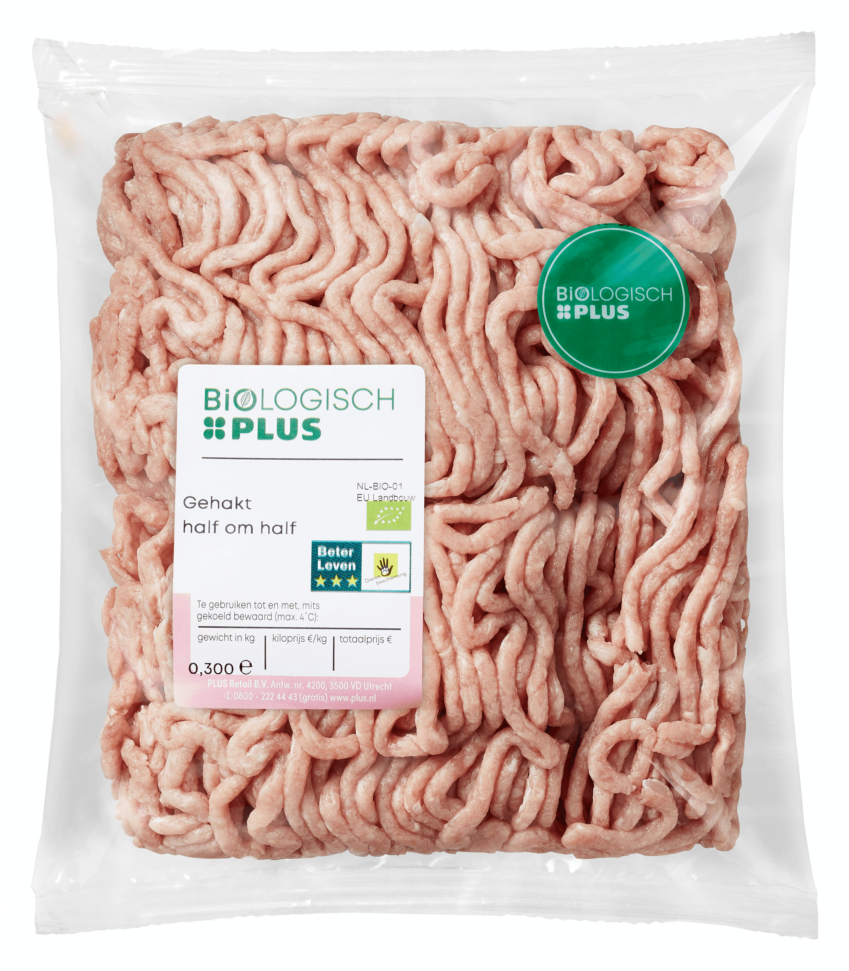 Biologisch PLUS Gehakt half om half