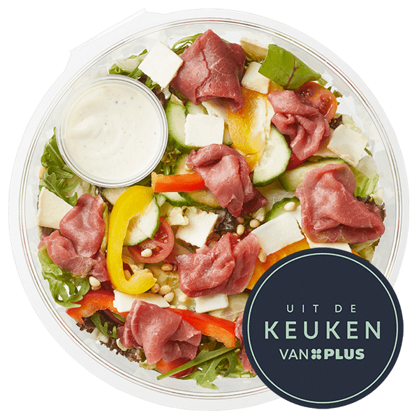 Uit de keuken van PLUS Lunchsalade carpaccio truffelmayo