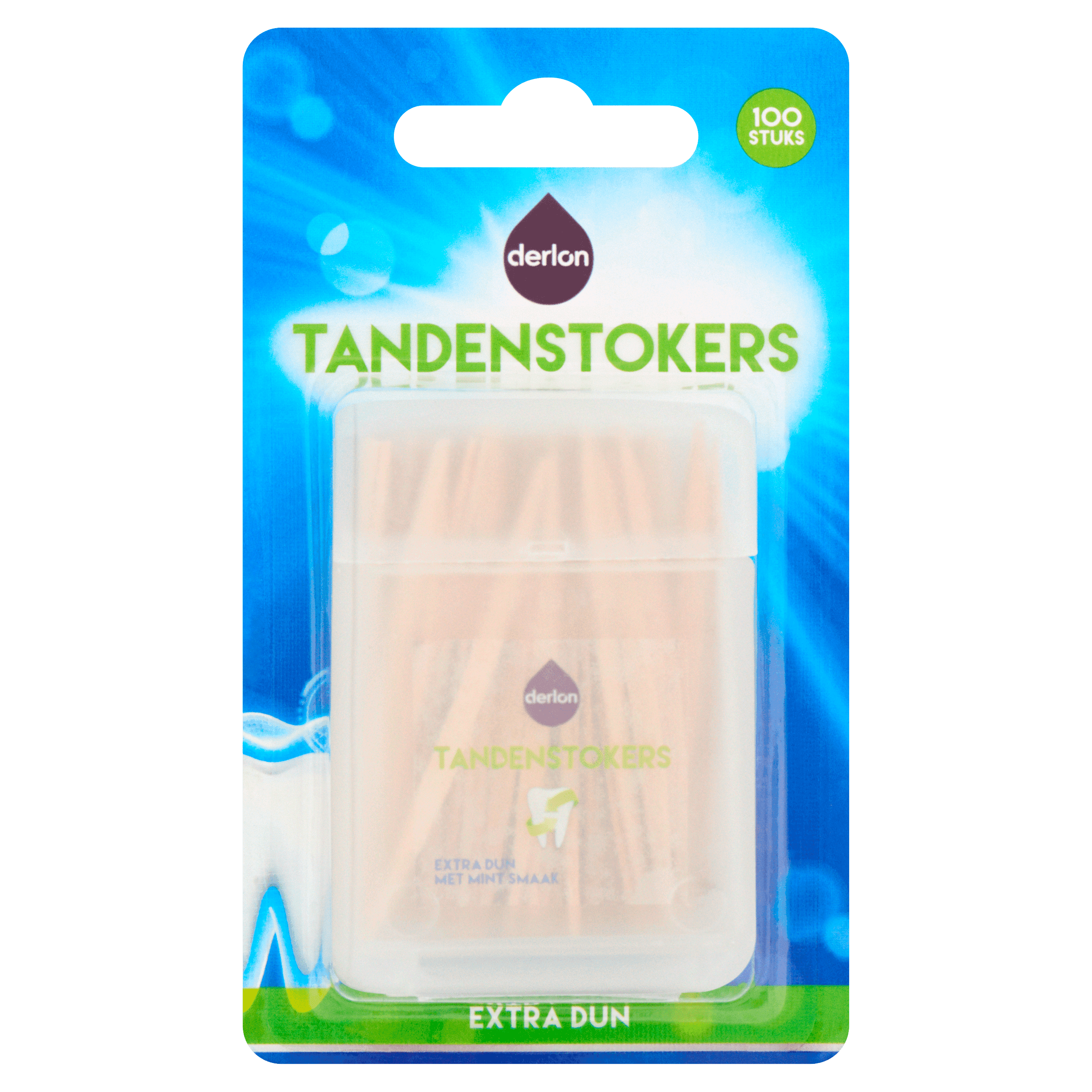 Derlon Tandenstokers extra dun mintsmaak