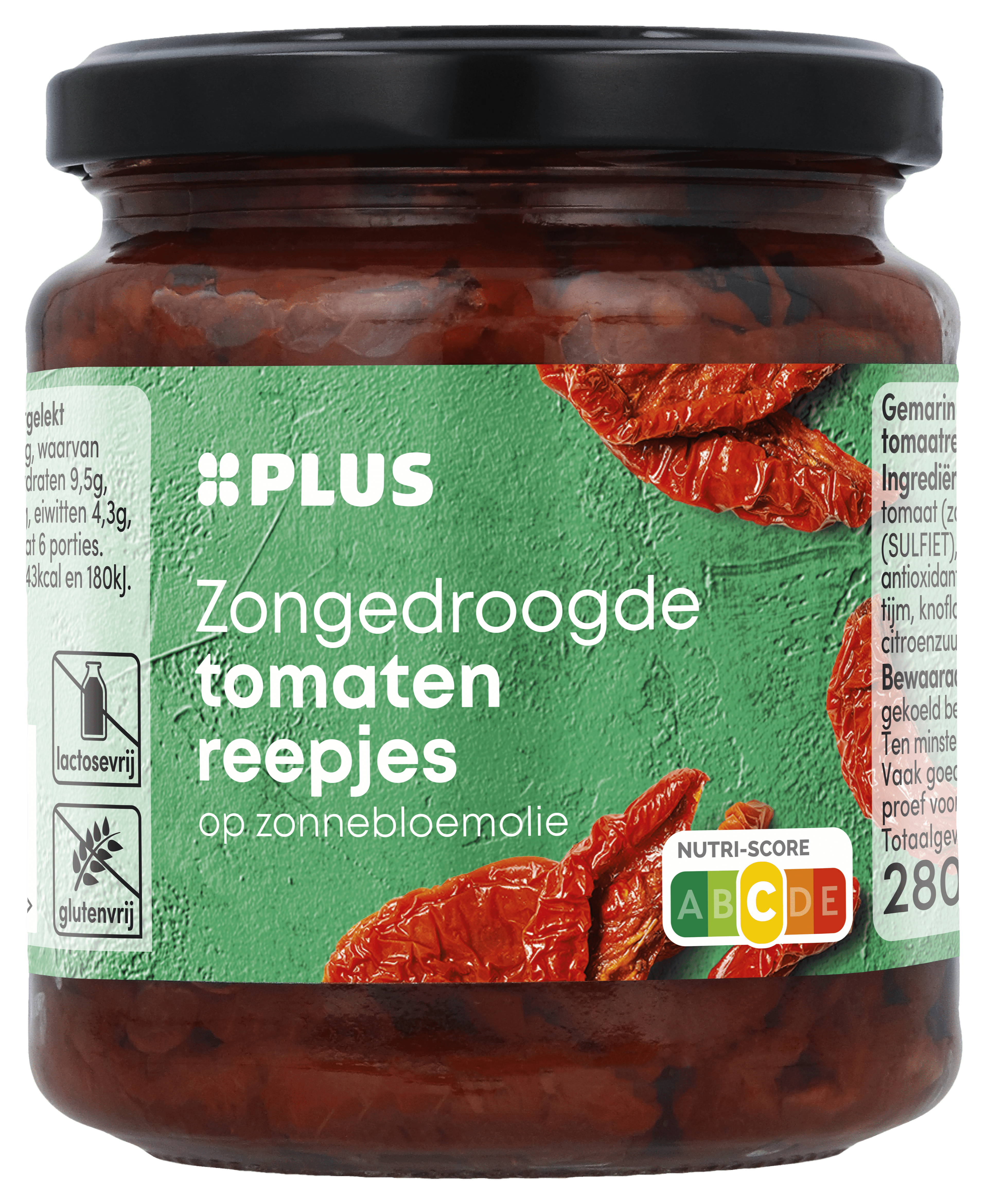 PLUS Zongedroogde tomatenreepjes op olie