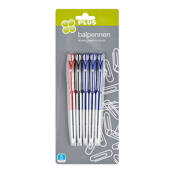 PLUS Balpennen drukknop