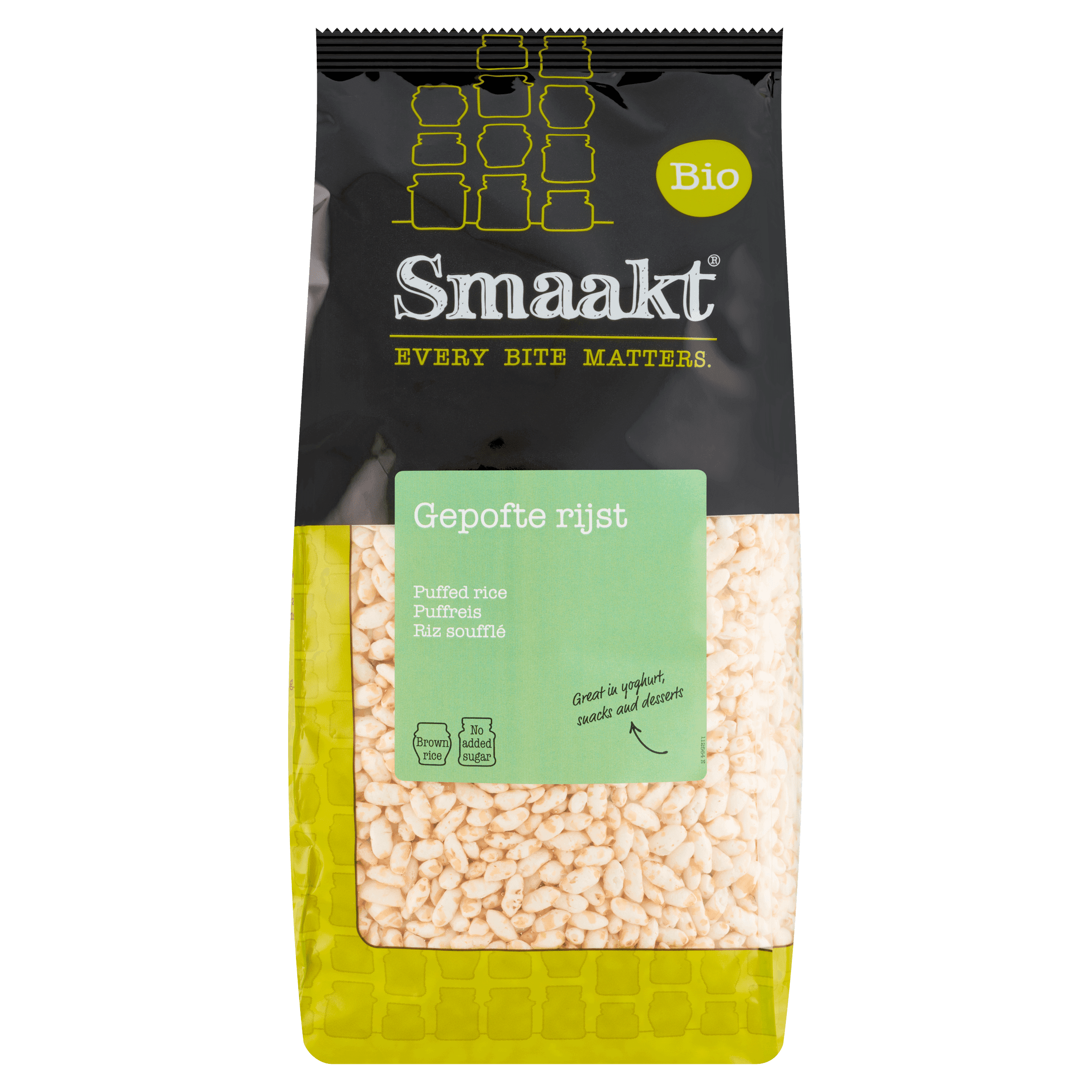 Smaakt Gepofte rijst bio