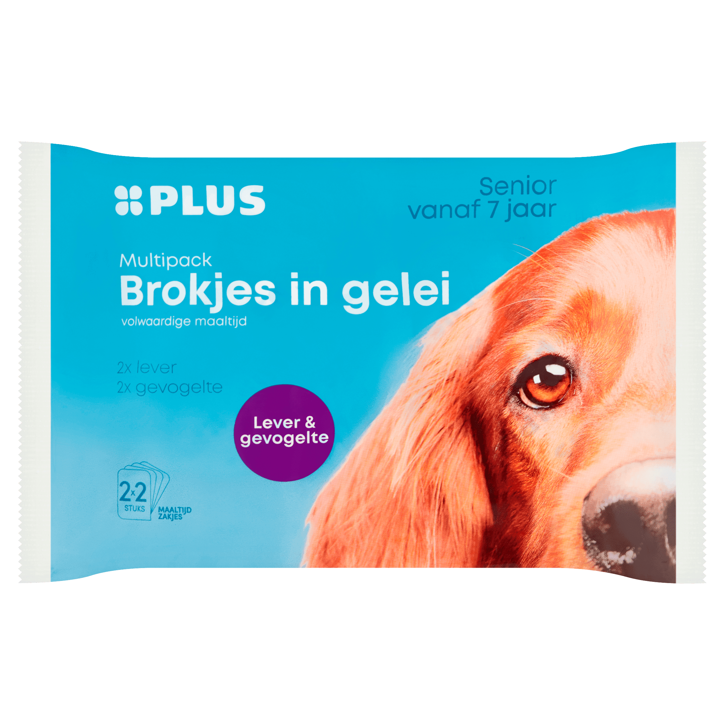 PLUS Brokjes in gelei lever & gevogelte