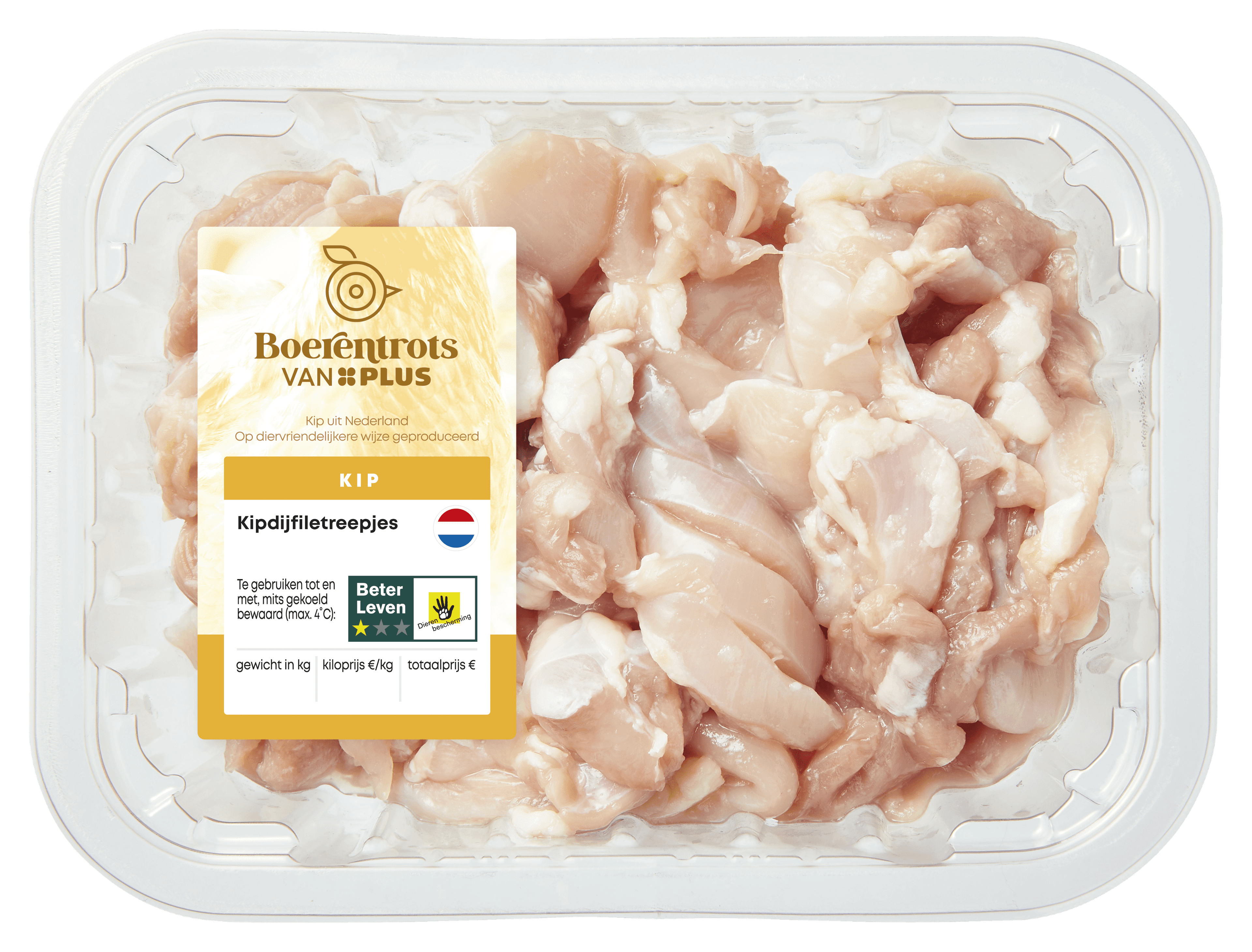 PLUS Boerentrots Kipdijfiletreepjes