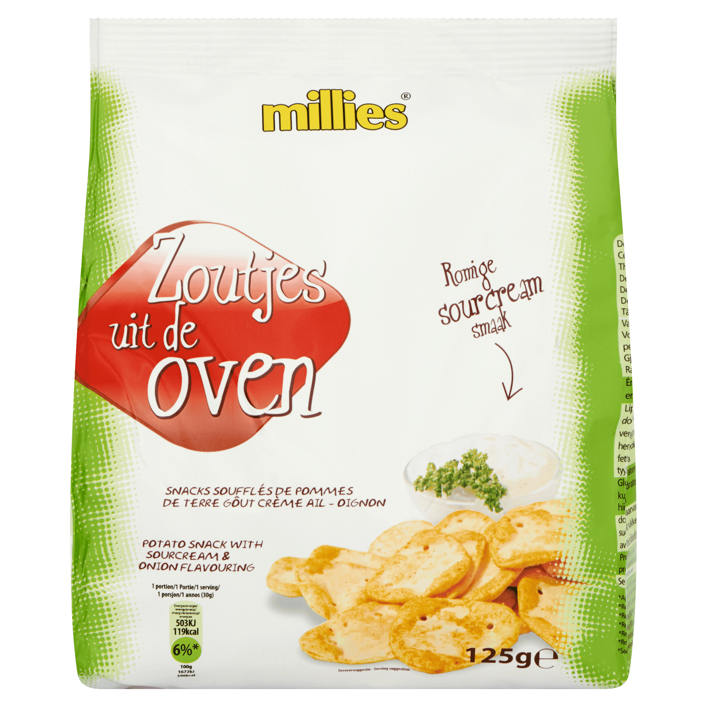 Millies Zoutjes uit de oven-romige sourcream