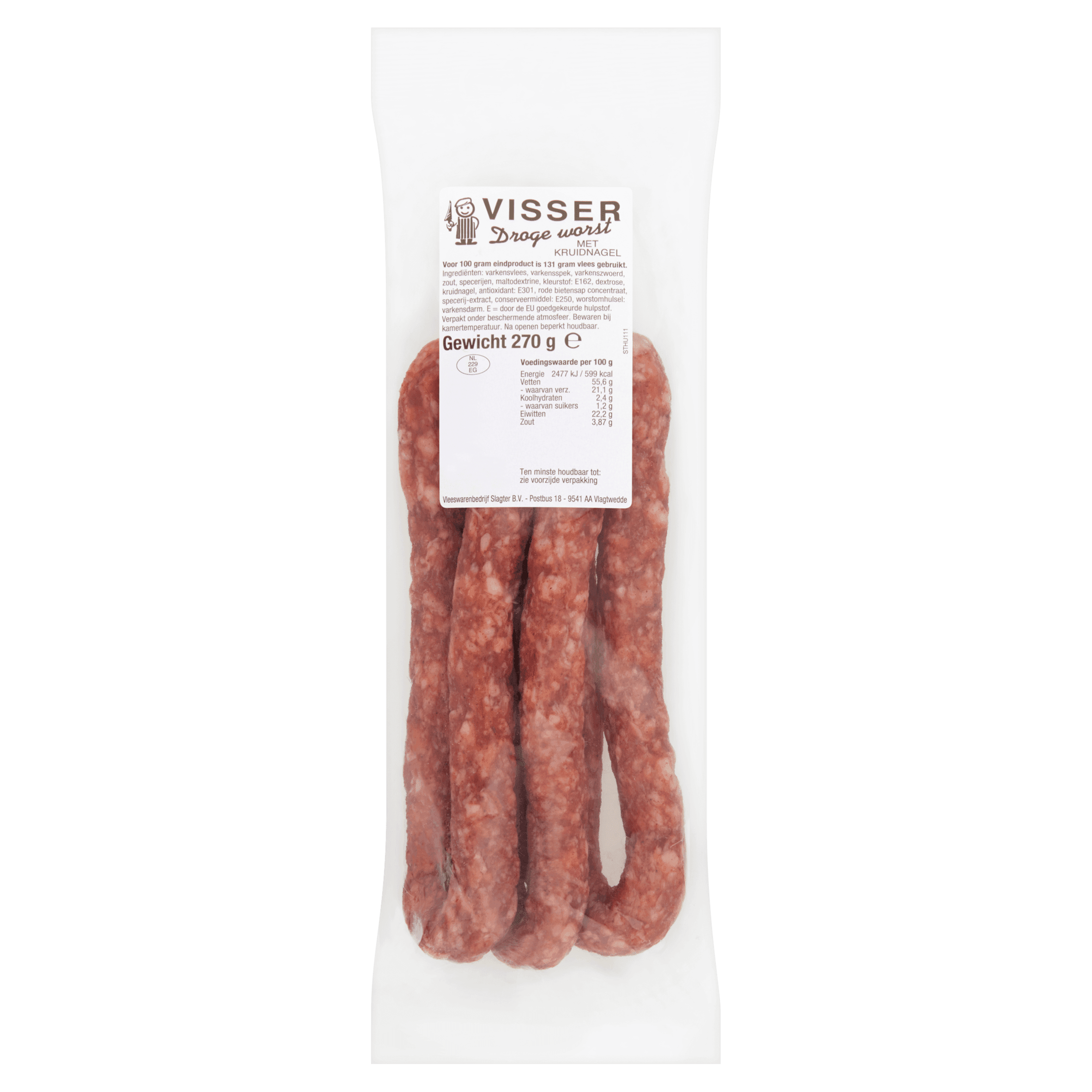 Visser Droge worst met kruidnagel 3 stuks