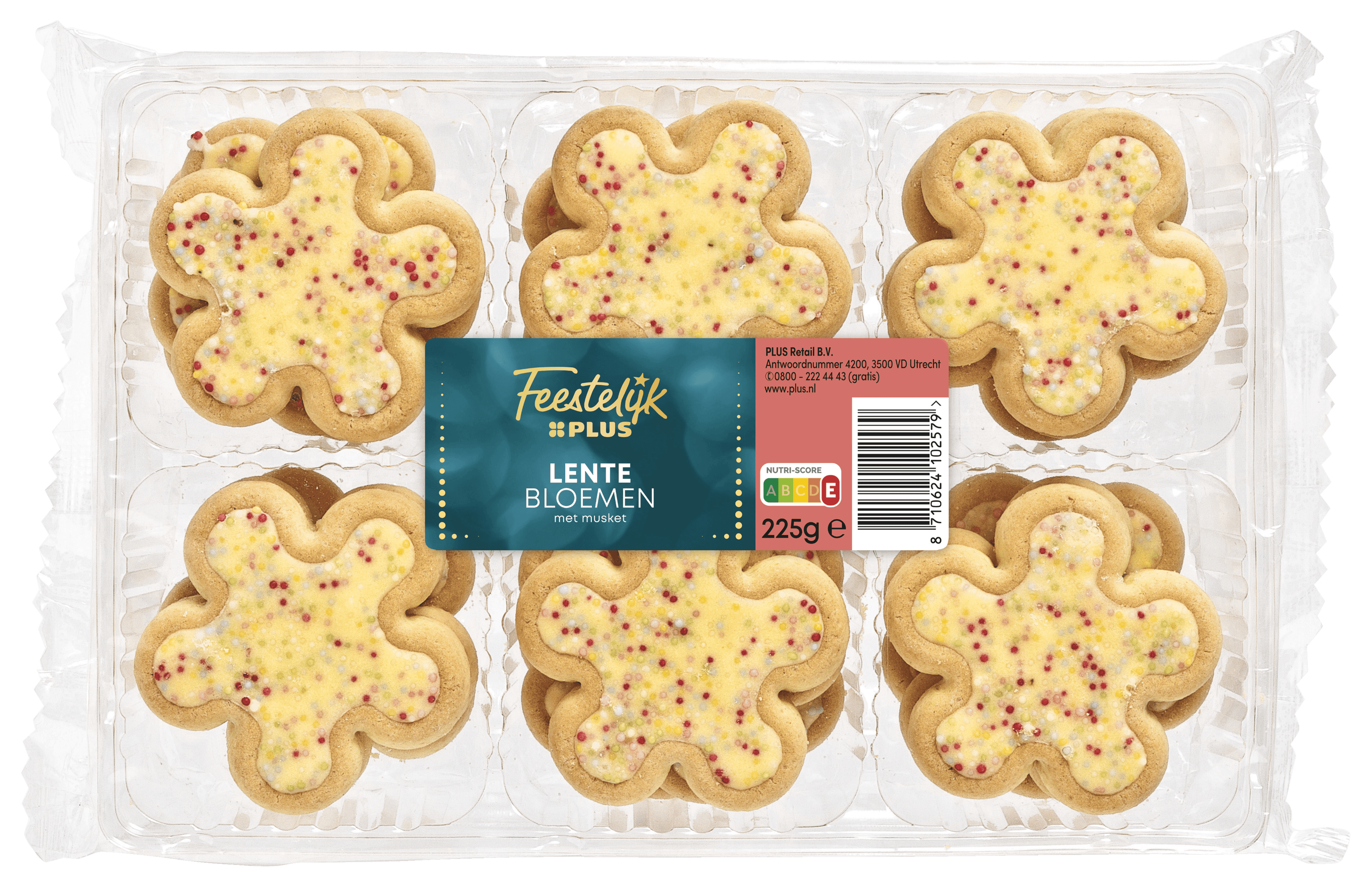 Feestelijk PLUS Lentebloemen koekjes met musket