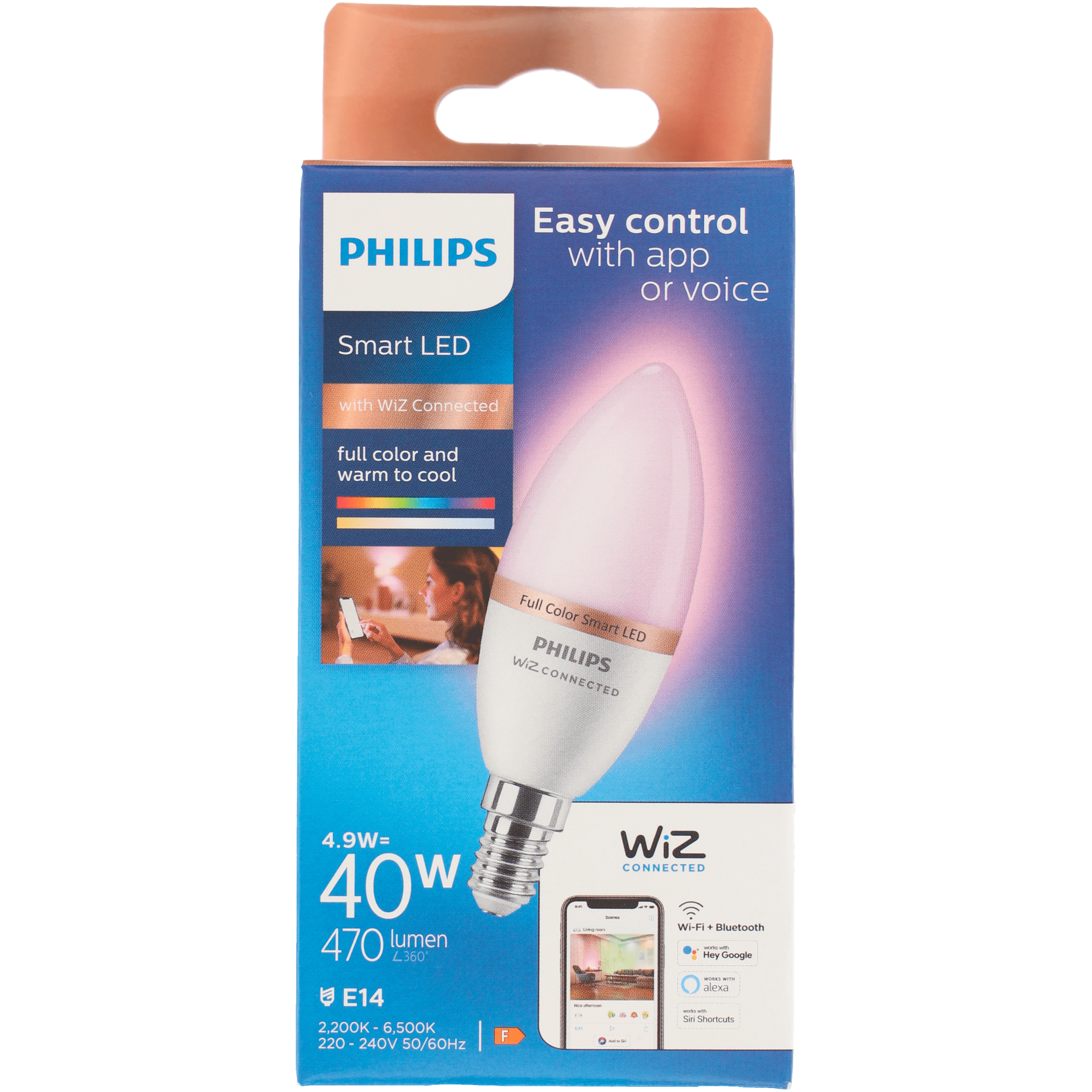 Philips Smart LED 40W E14 gekleurd licht