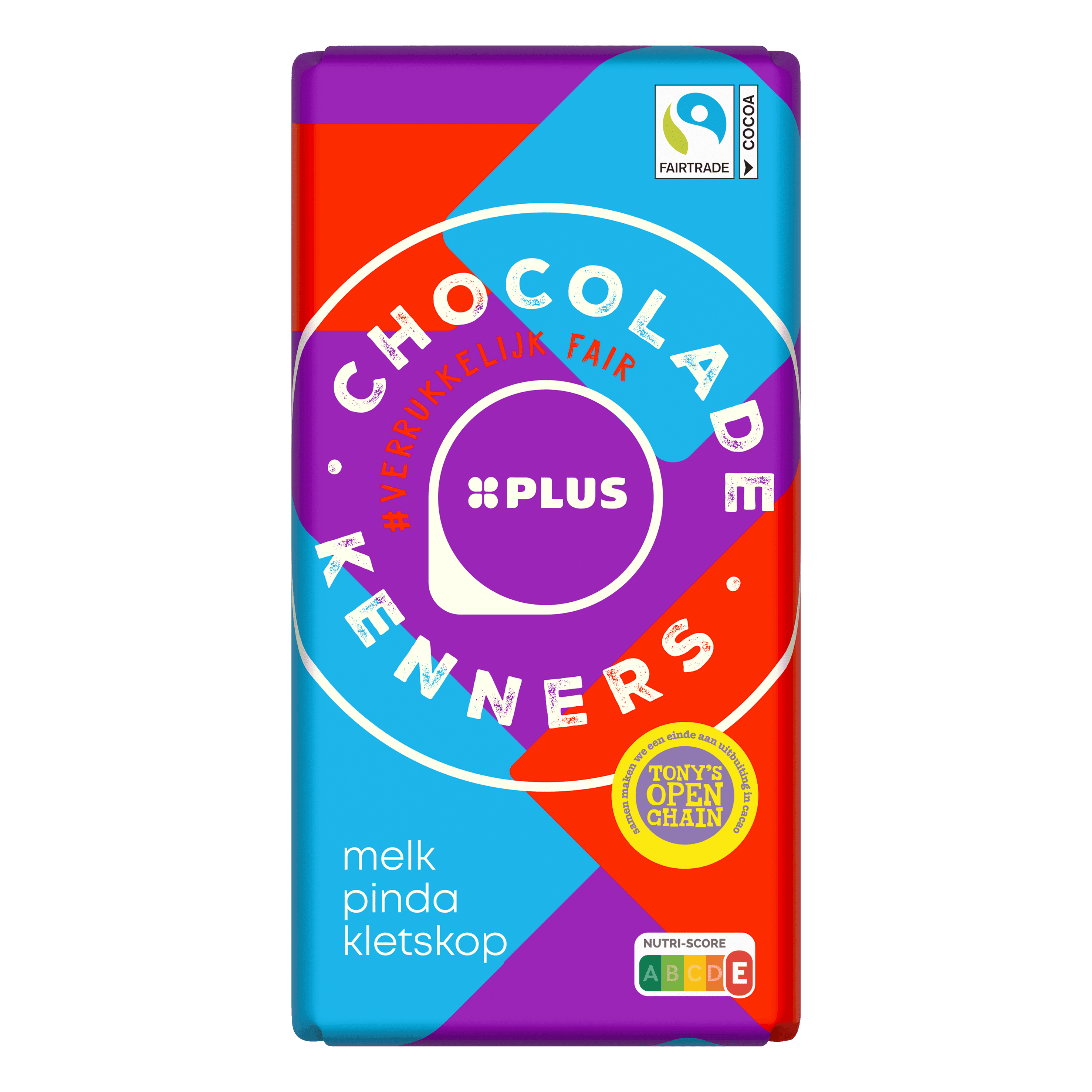 PLUS Chocoladereep melk pinda kletskop FT