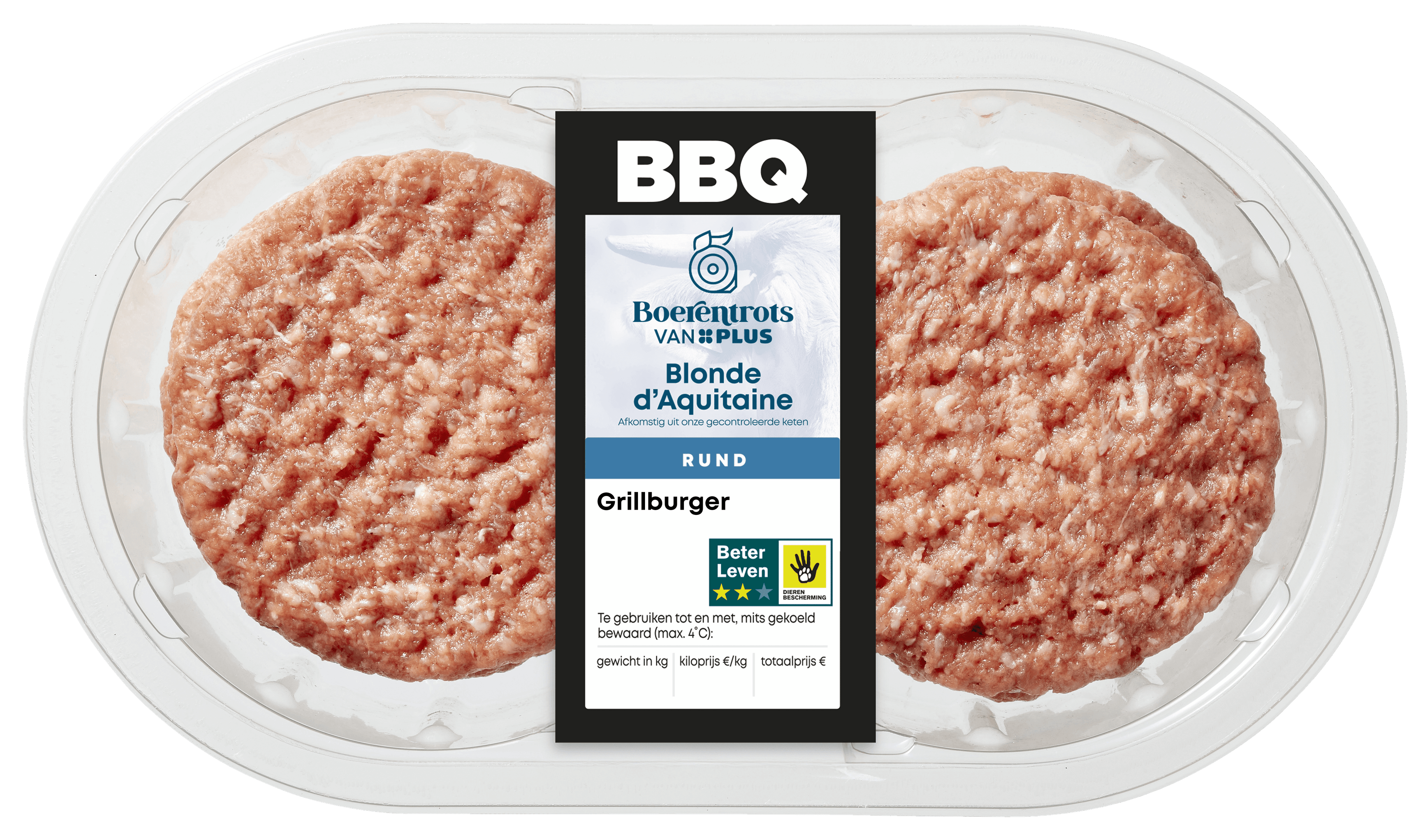 PLUS Boerentrots Grillburger 4st