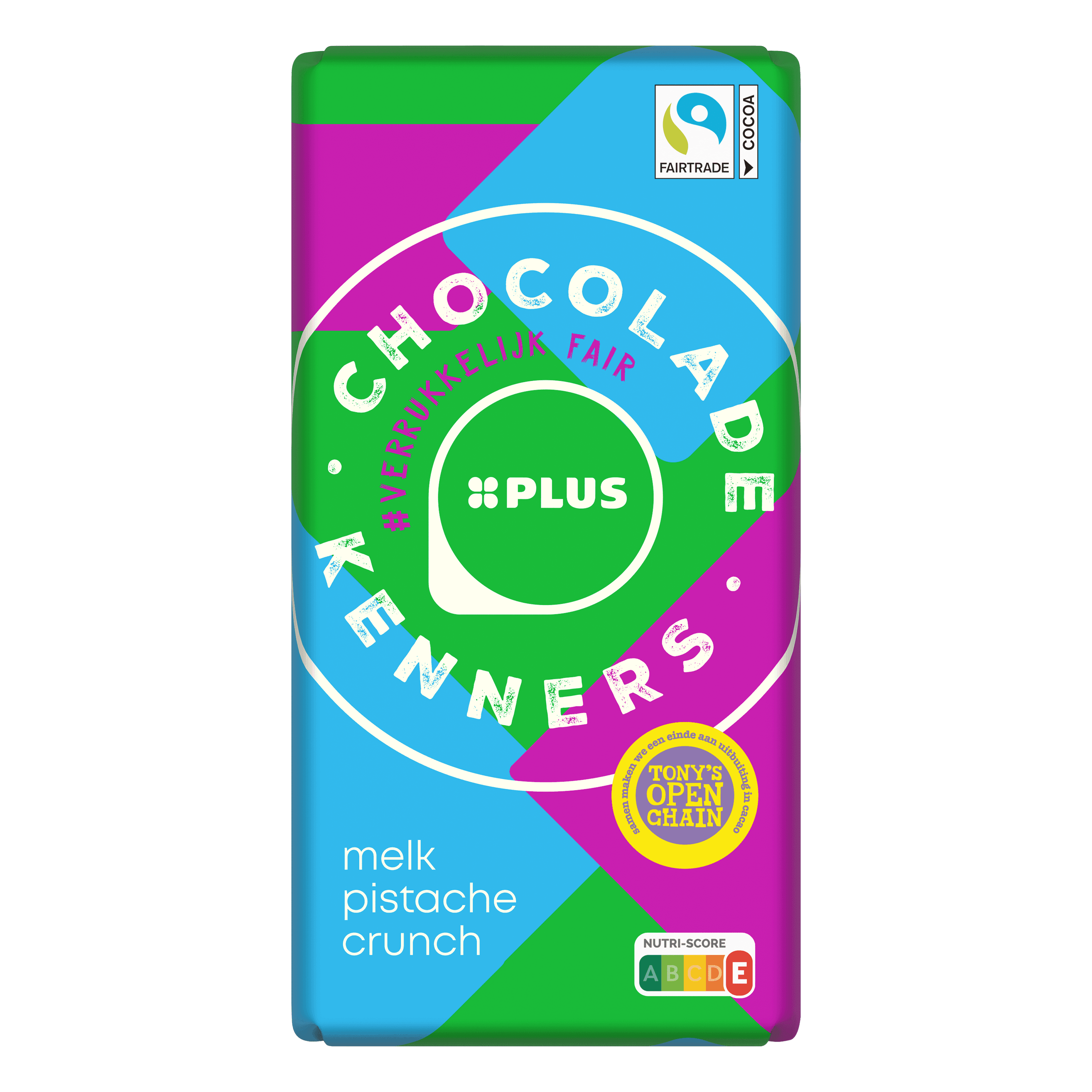 PLUS Chocoladereep melk pistache crunch FT