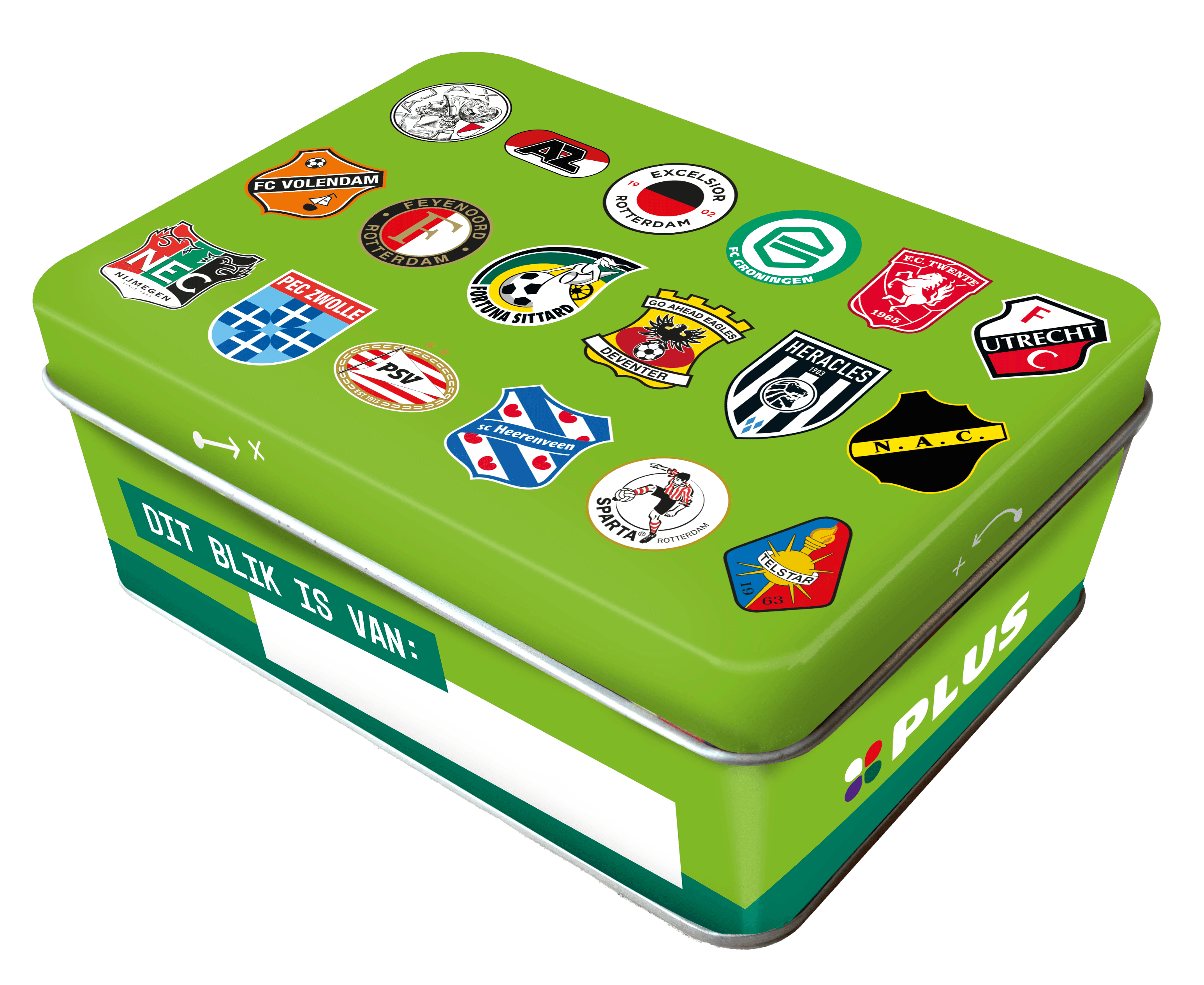 PLUS Voetbalplaatjes verzamelblik