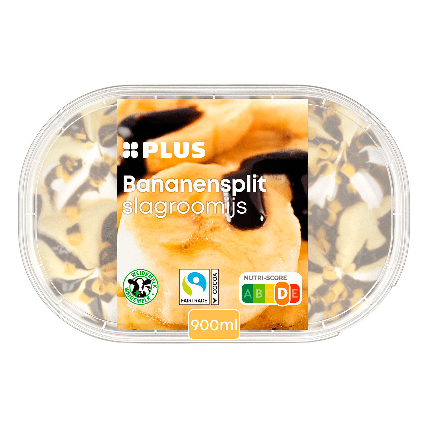 PLUS slagroomijs banaan