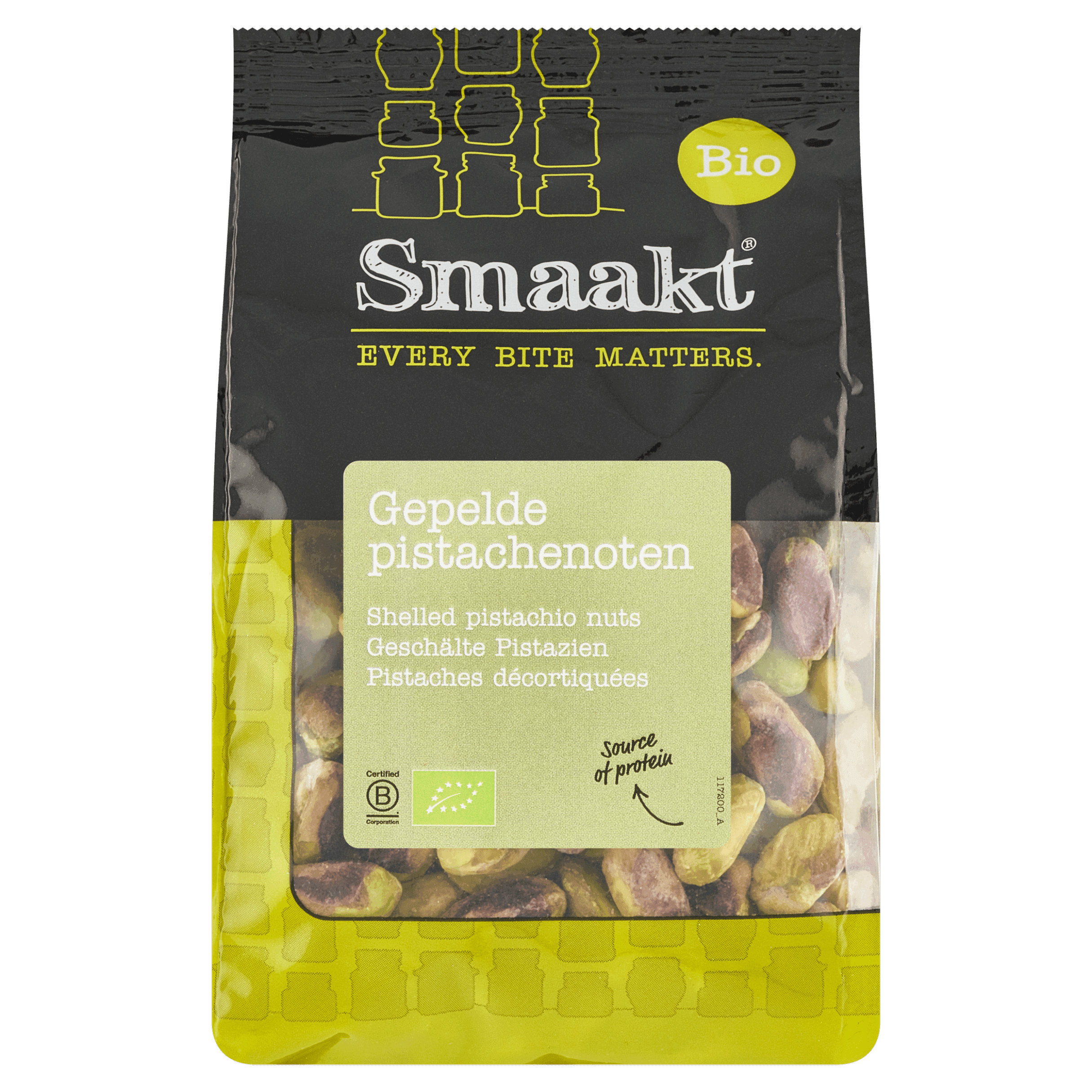 Smaakt Pistachenoten gepeld bio
