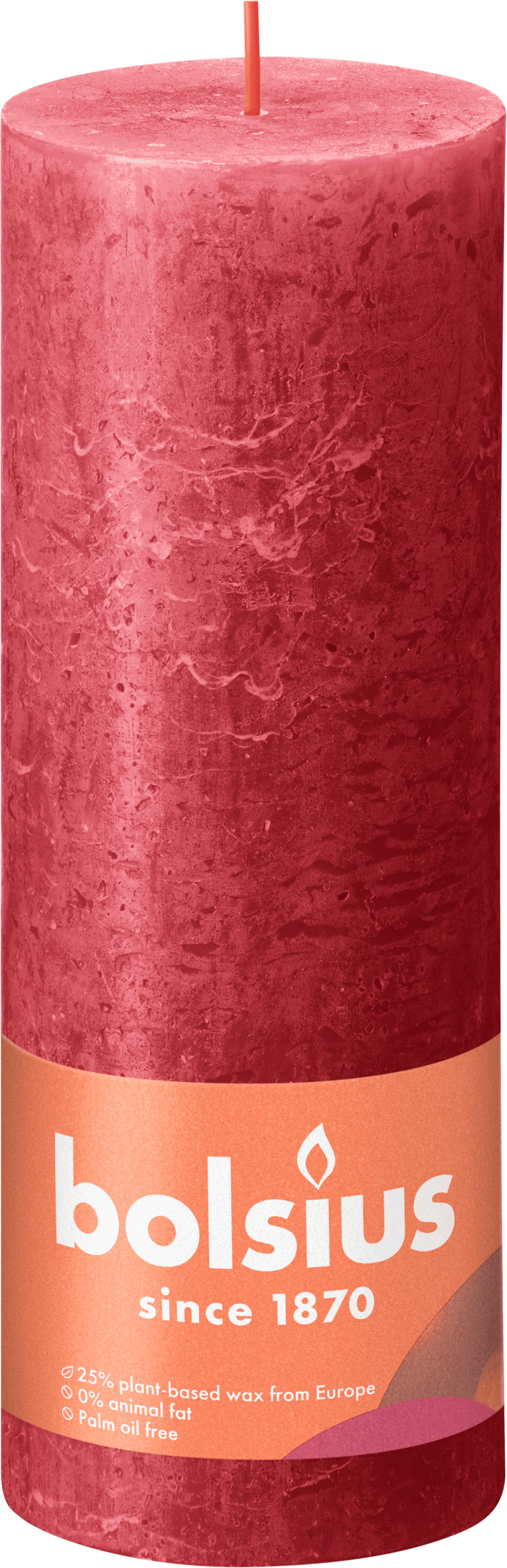 Bolsius Rustiek Shine 190/68 Delicate Red