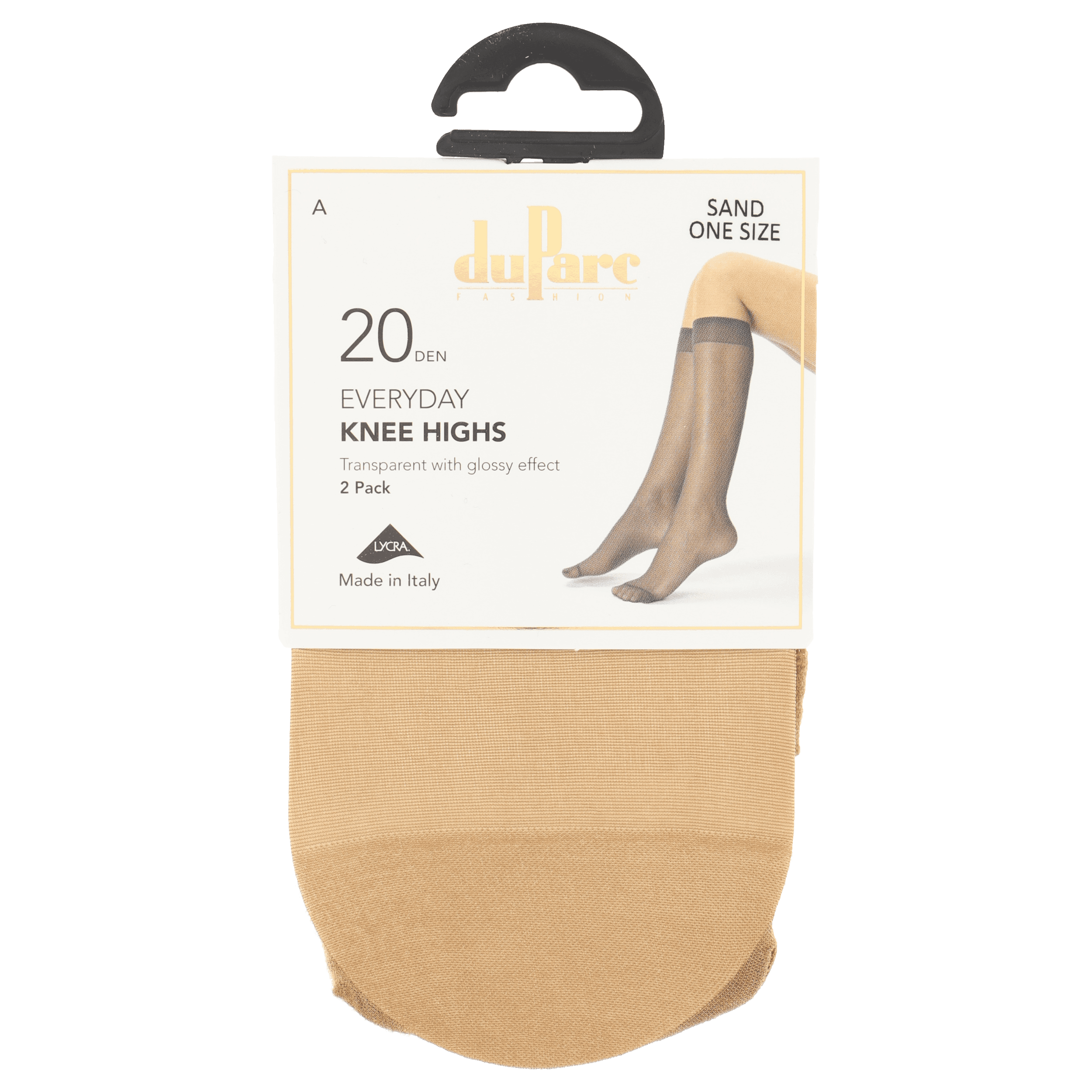 DuParc Kniekous Lycra 20D sand 2p