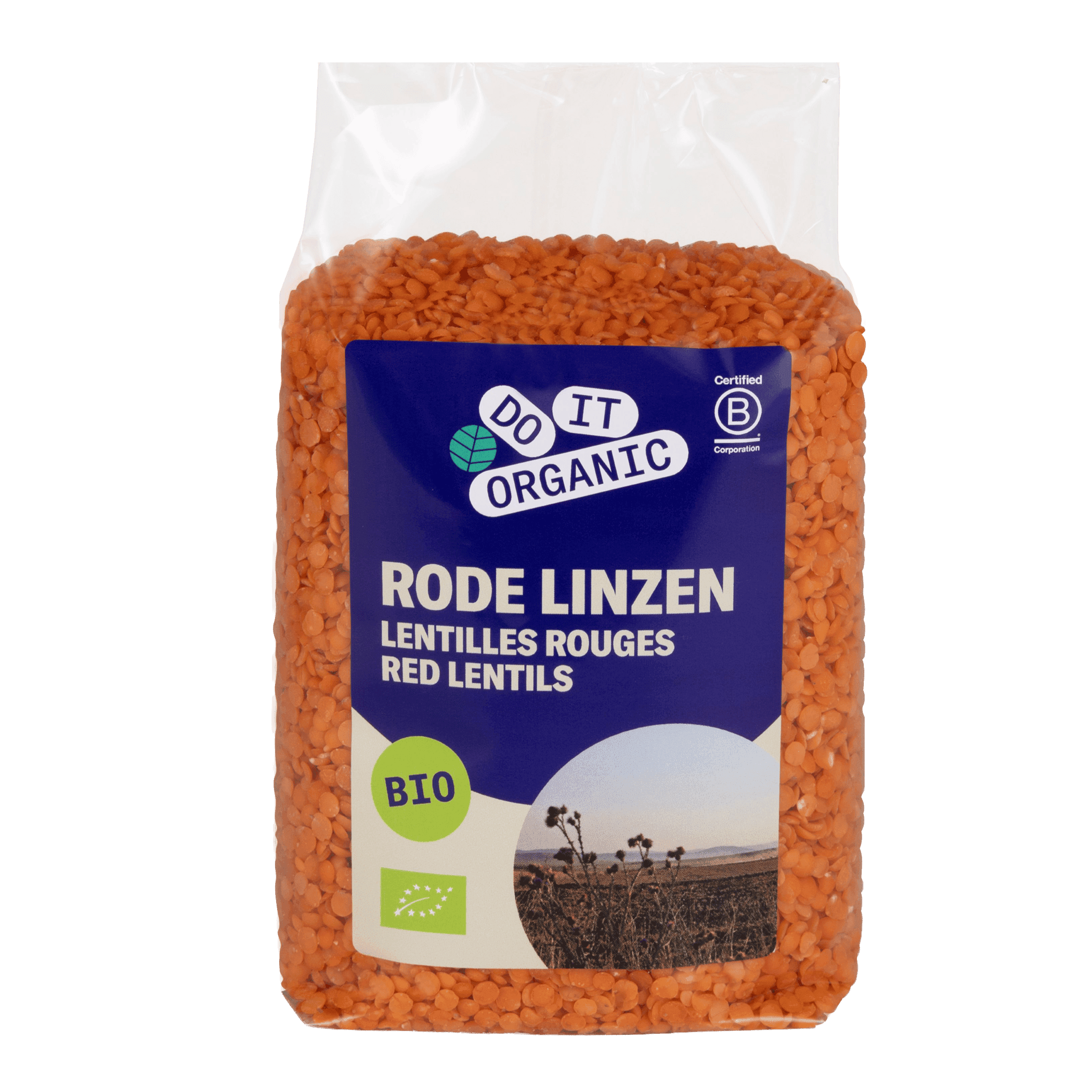 DO IT Organic Linzen rood biologisch