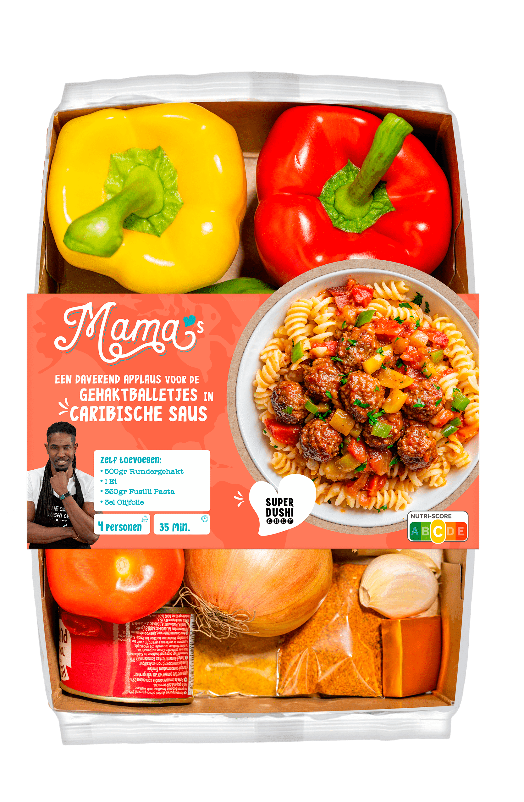 Mama's Maaltijden Verspakket Pasta met Caribisch gehakt