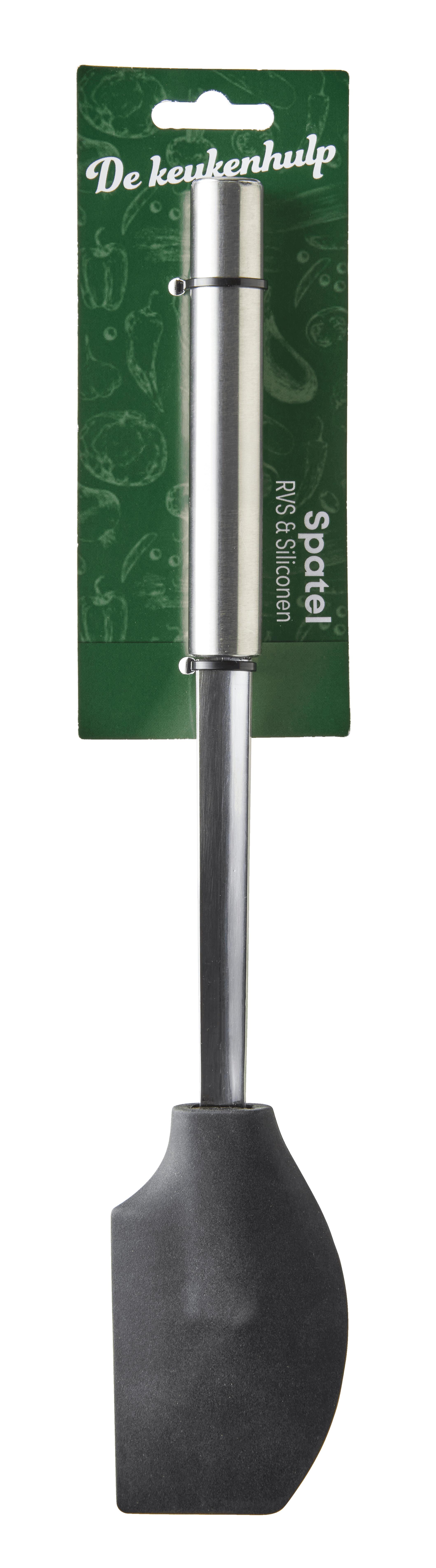 De keukenhulpjes Spatel rvs met siliconen kop