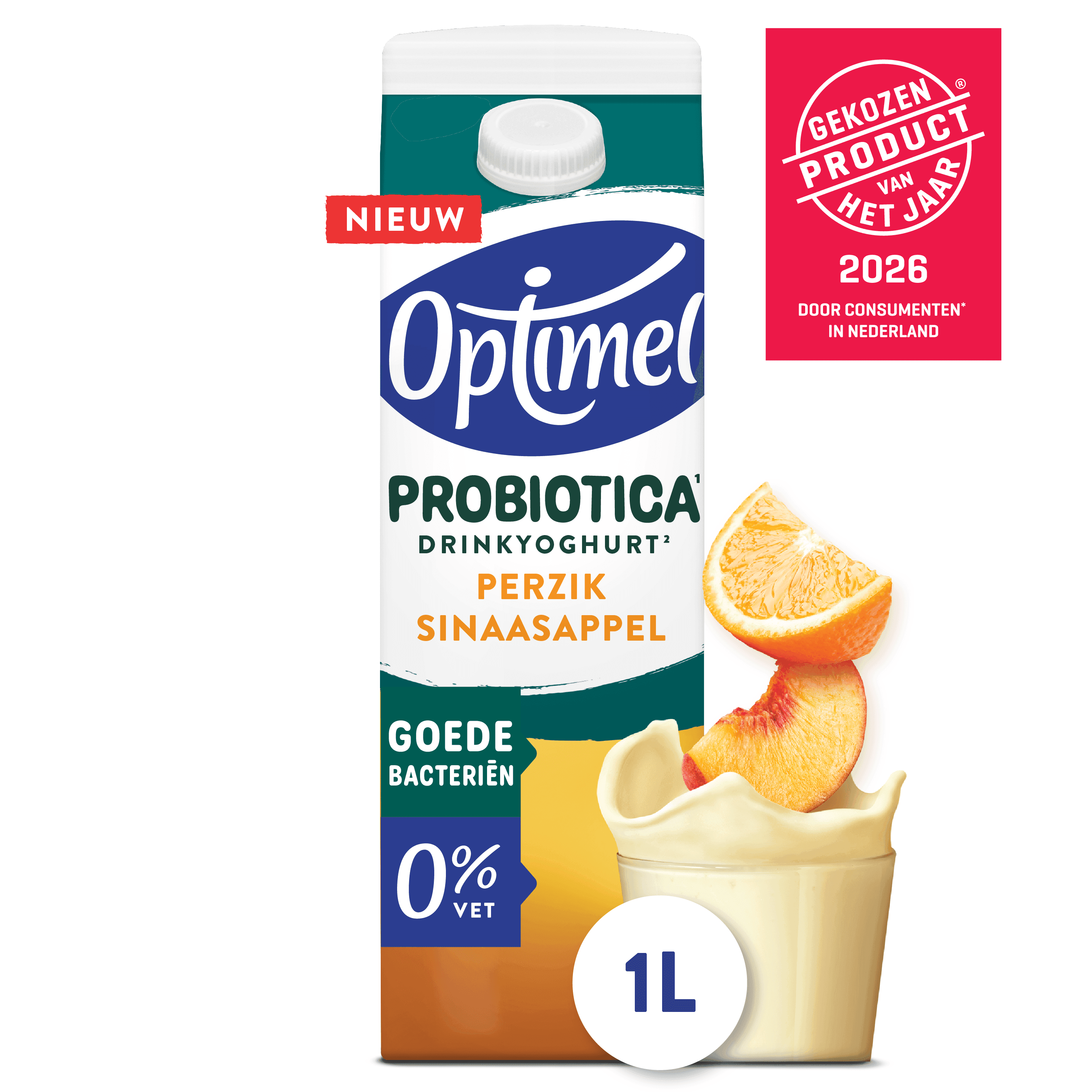 Optimel Goede Bacteriën drinkyoghurt Perzik Si