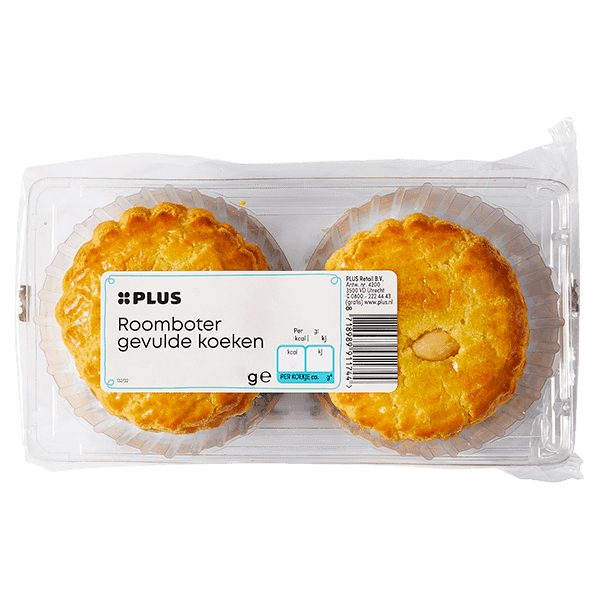 PLUS Roomboter gevulde koeken 8st