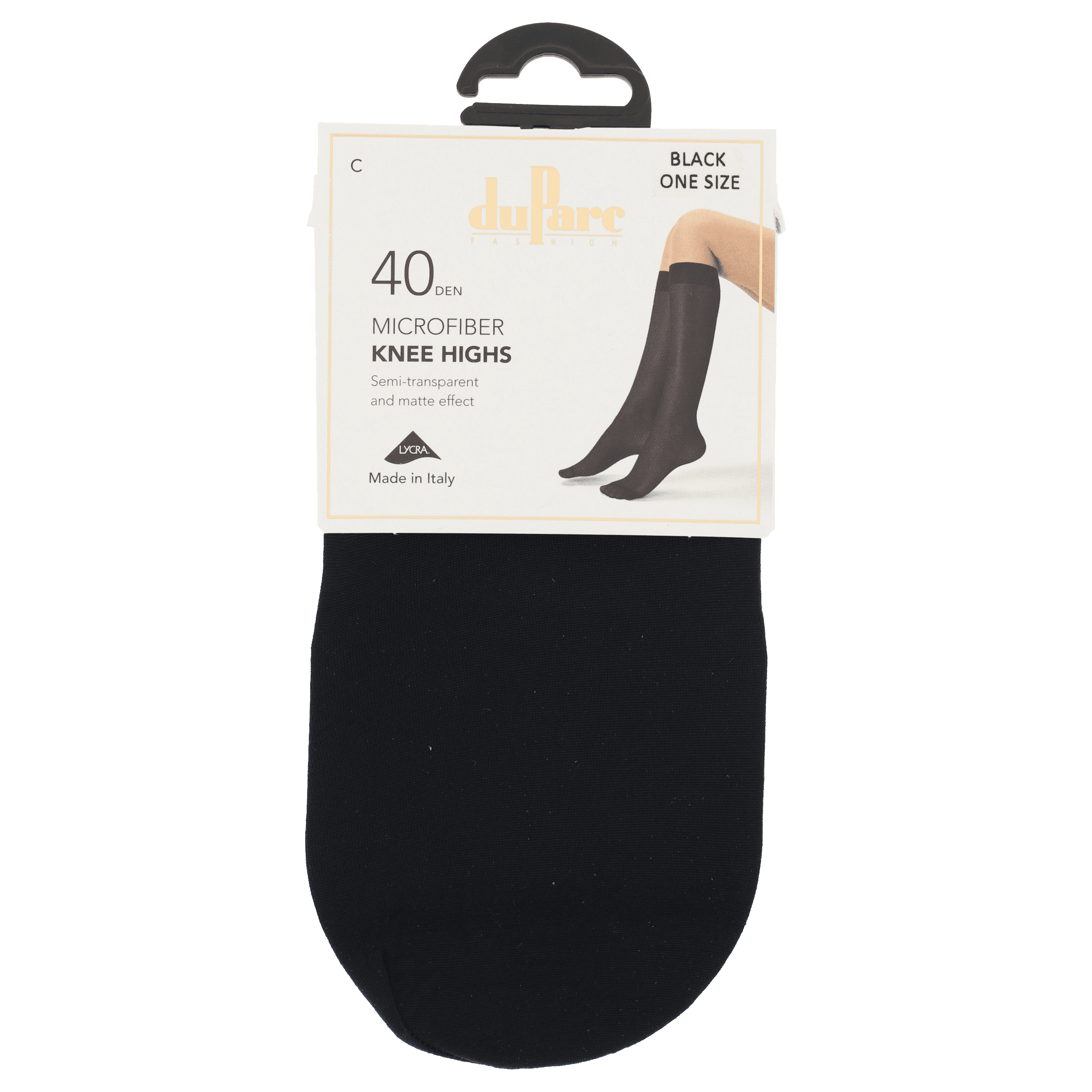 DuParc Kniekous Microfibre 40D Zwart OS/2p