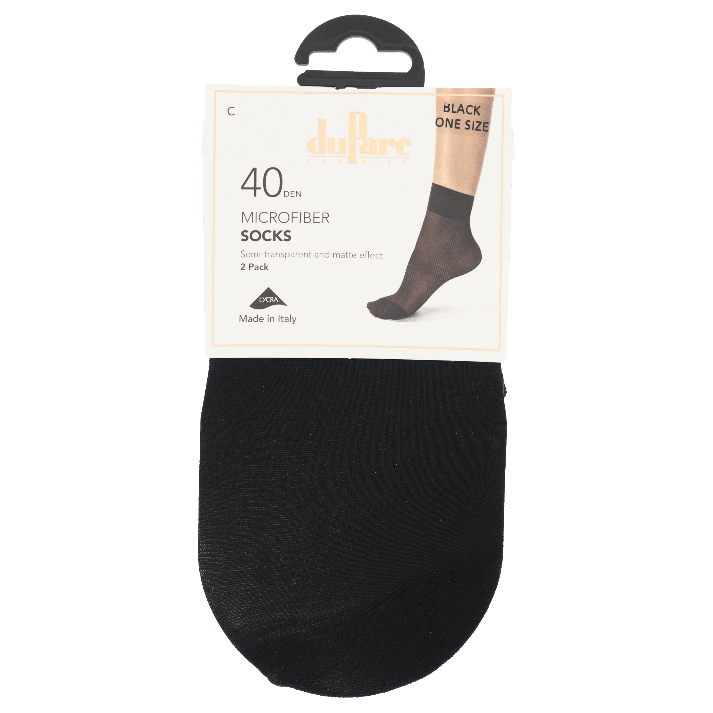 DuParc Sok Microfibre 40D Zwart OS/2p