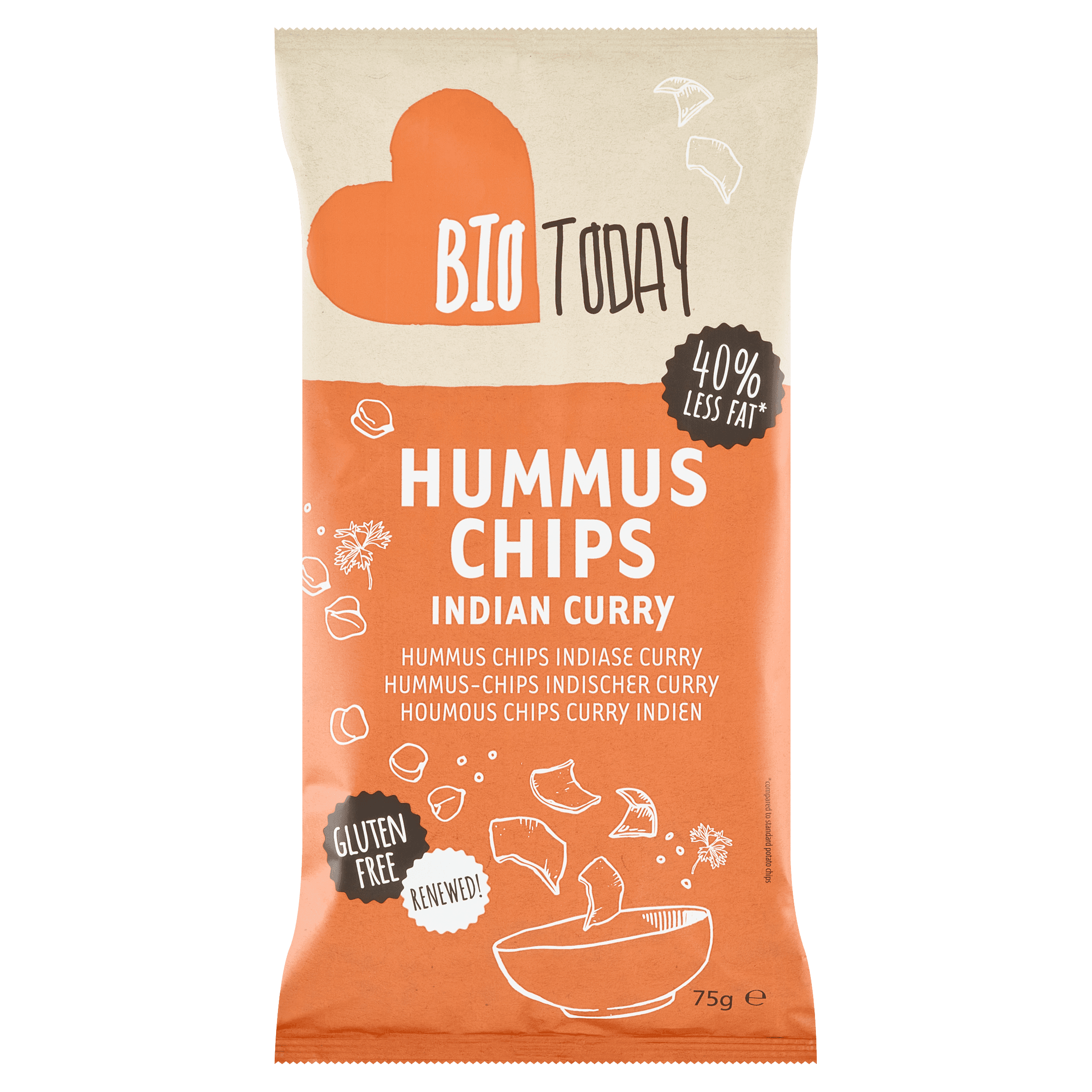 BioToday Hummuschips Indian curry