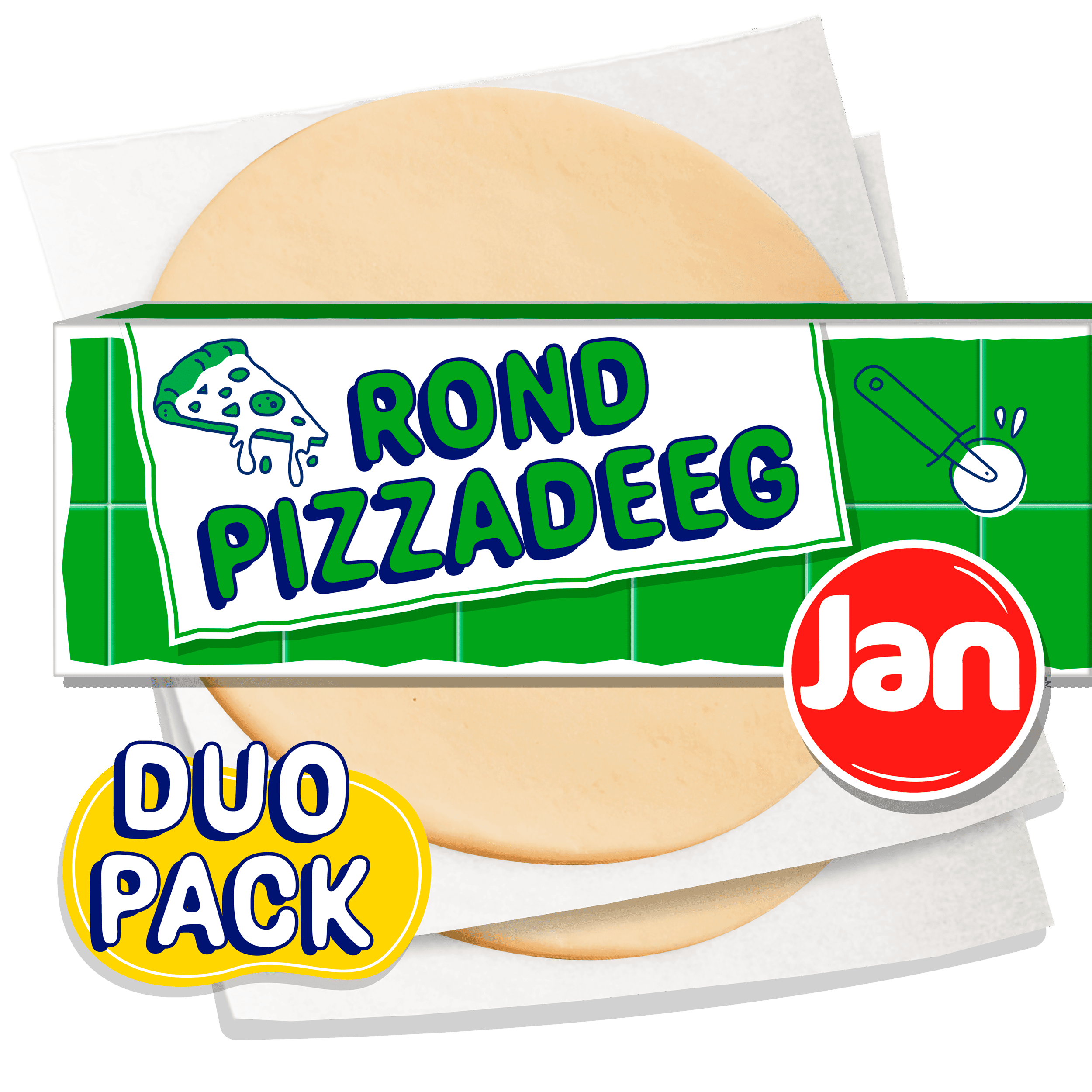 Jan Rond & dun pizzadeeg duoverpakking