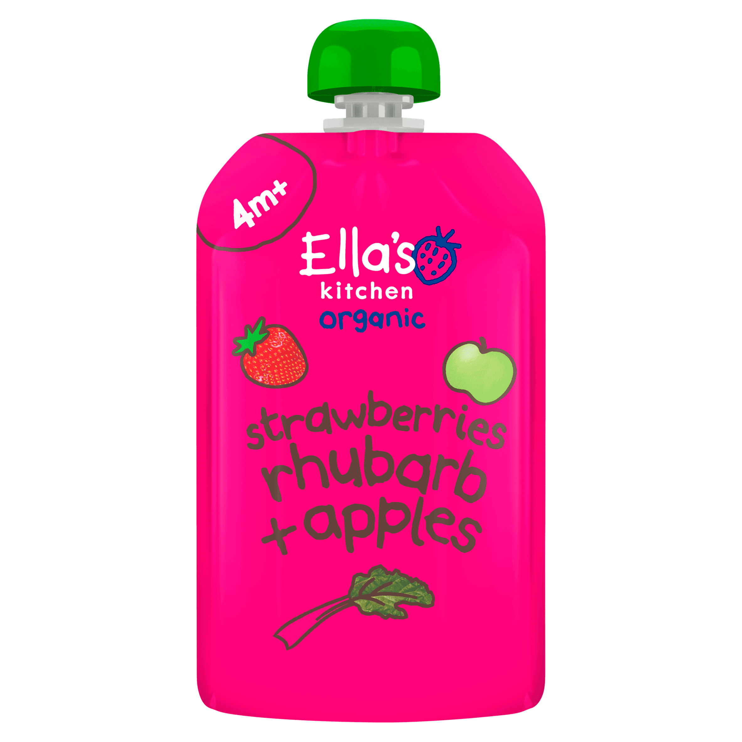 Ella's Kitchen 4+ Strawberry, rhubarb + apple